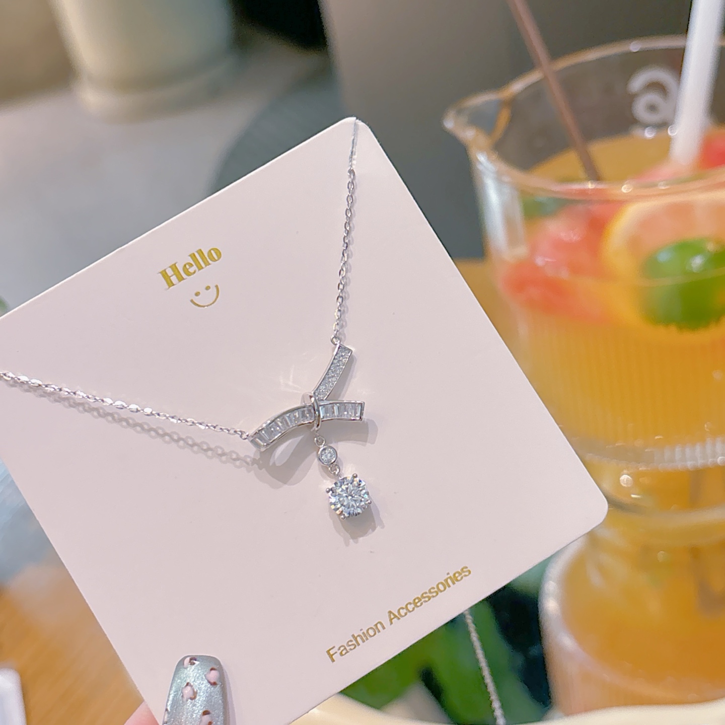 S925 Sterling Silver Moissanite Necklace Lively Everyday Wear Gold