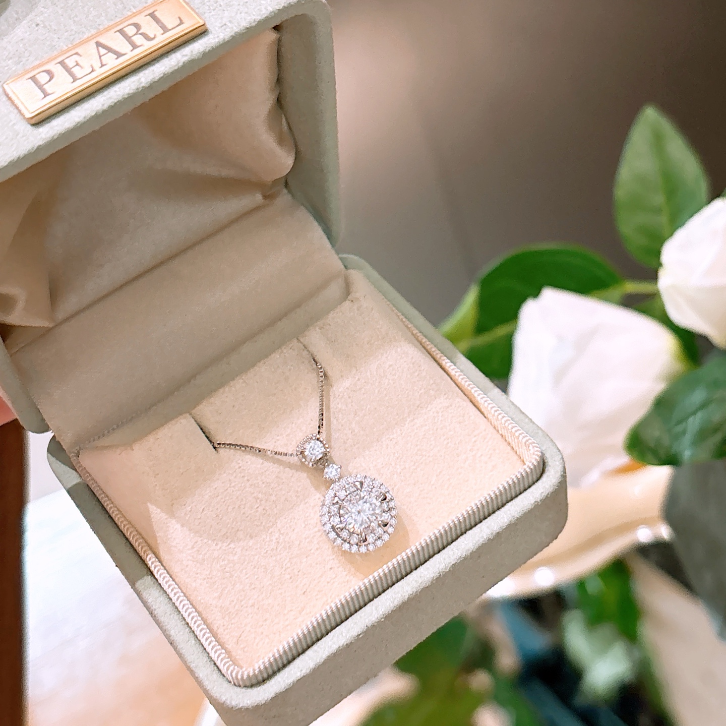 Hypoallergenic Silver Moissanite Necklace Premium Housewarming Gold