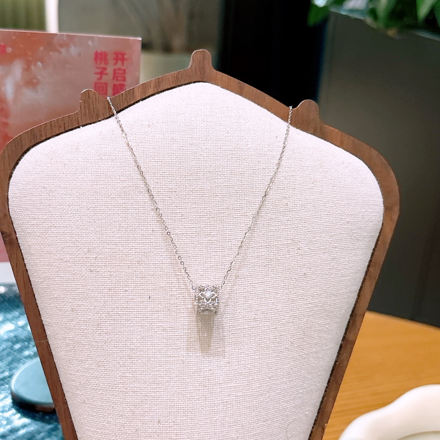 Fine Silver Moissanite Necklace Dainty Graduation Gold