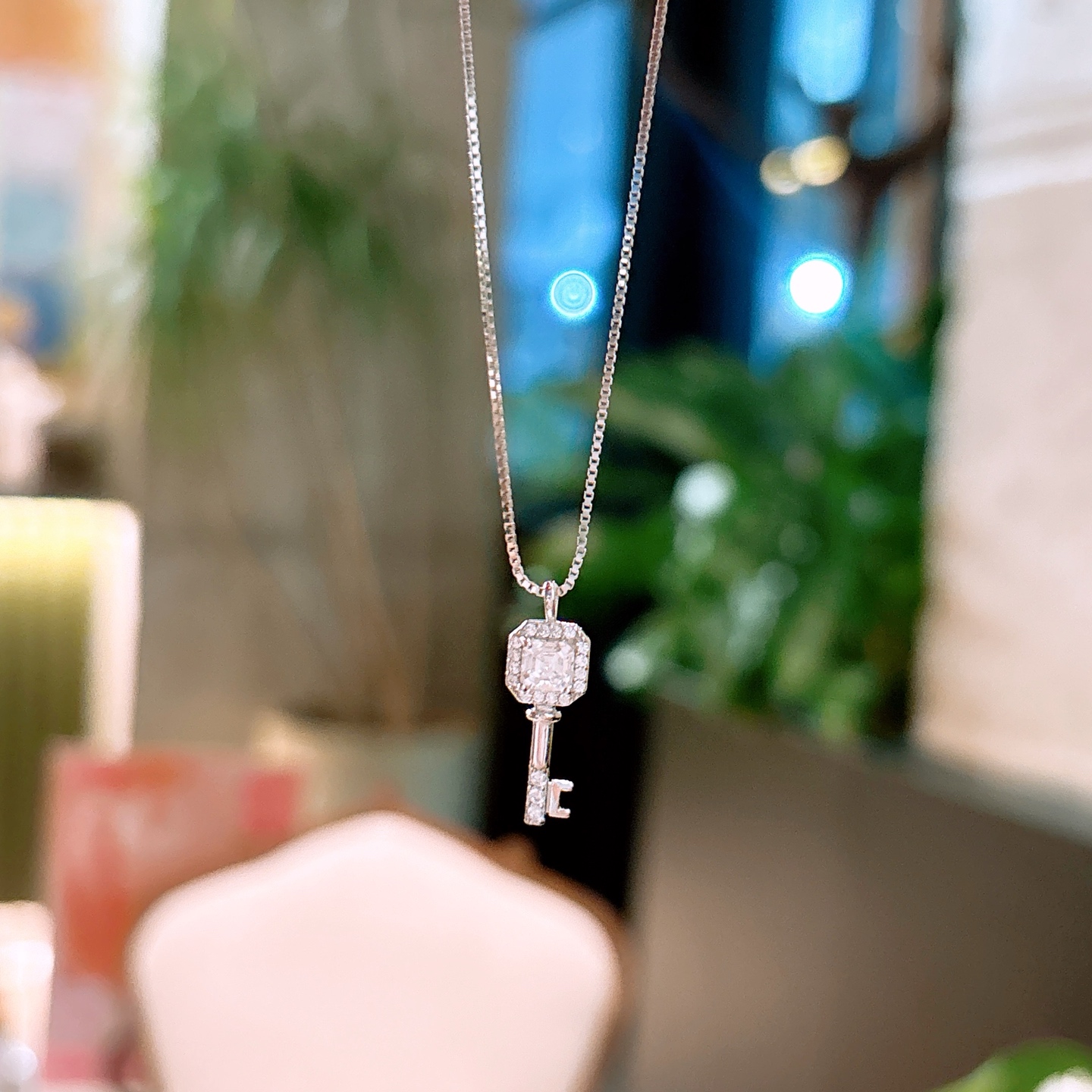 925 Silver Moissanite Necklace Minimalist Bestie Gift Gold