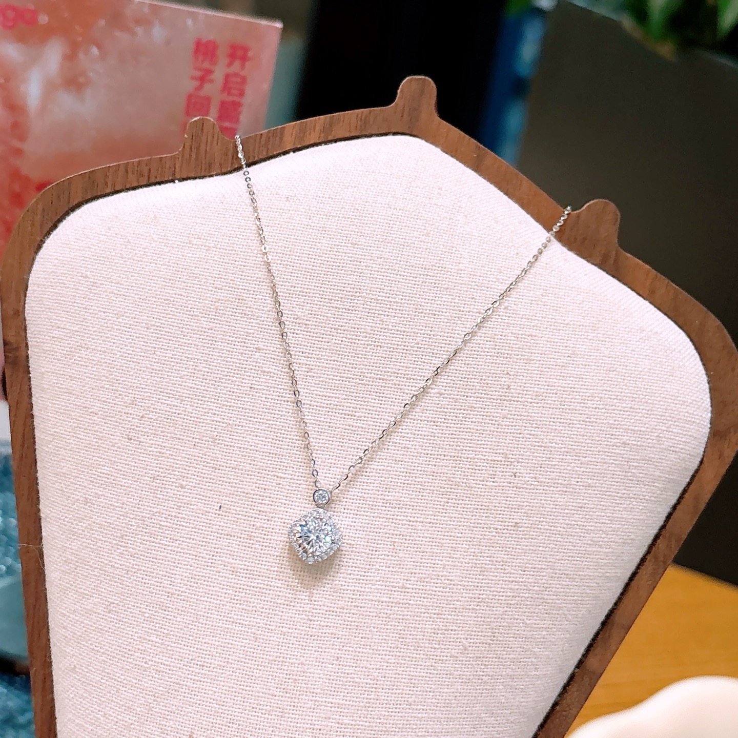 High Polish Silver Moissanite Necklace Fresh Travel Gold