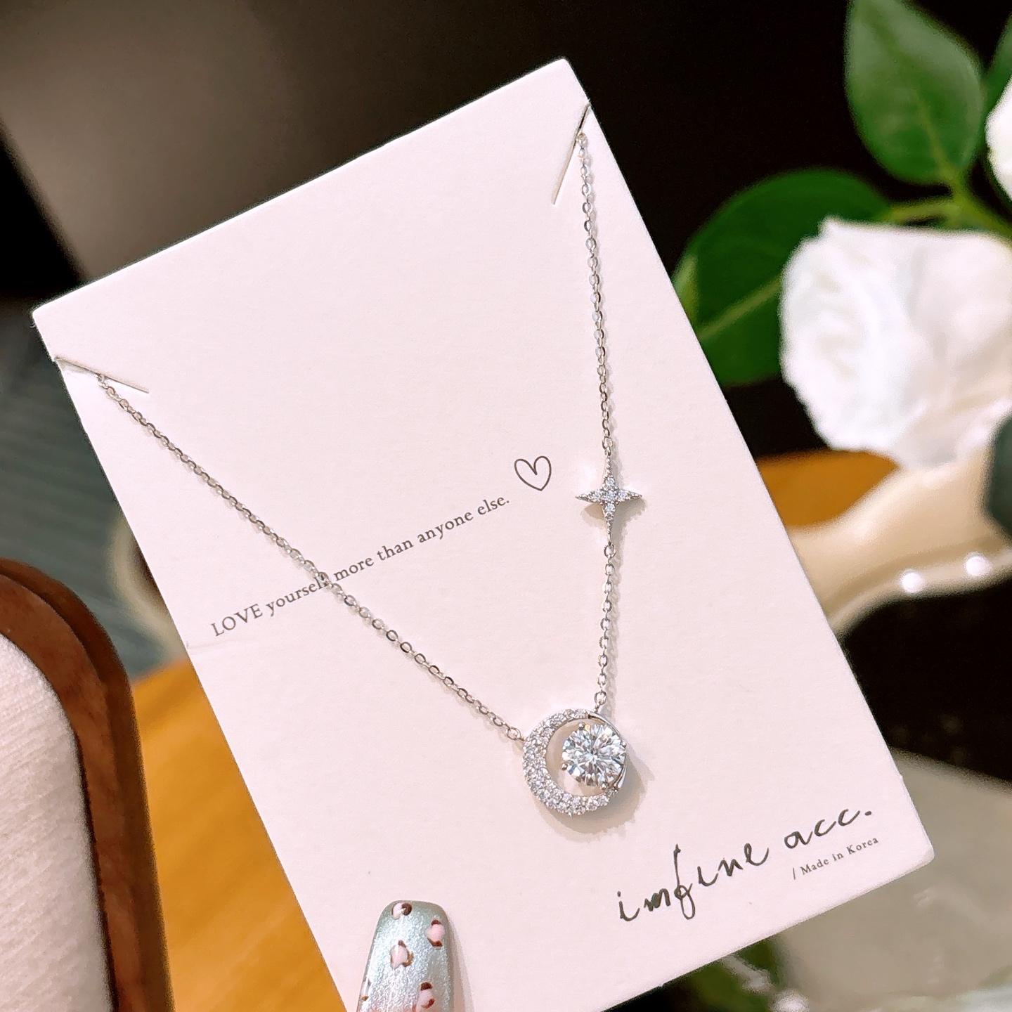 Hypoallergenic Silver Moissanite Necklace Soft Wedding Favor Gold