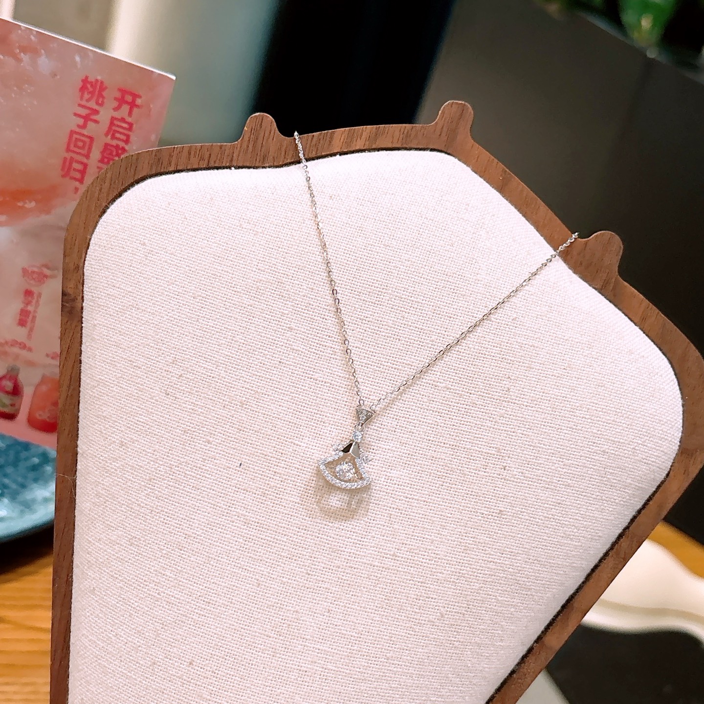 Fine Silver Moissanite Necklace Minimalist Date Night Gold
