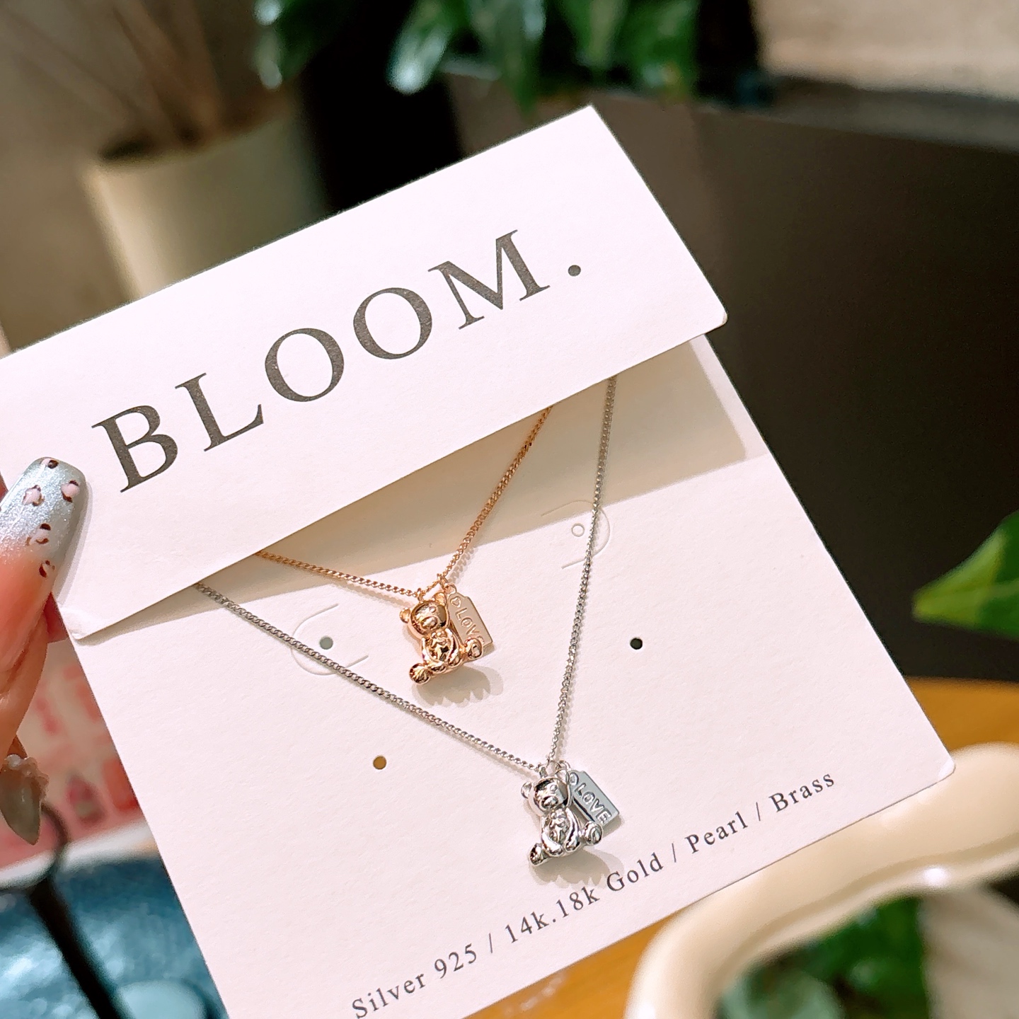 可愛いファインシルバーネックレスゴールド 記念日