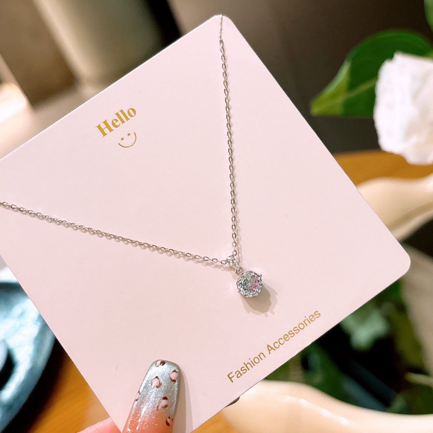 フレンチ925シルバーネックレスゴールド バレンタインデー