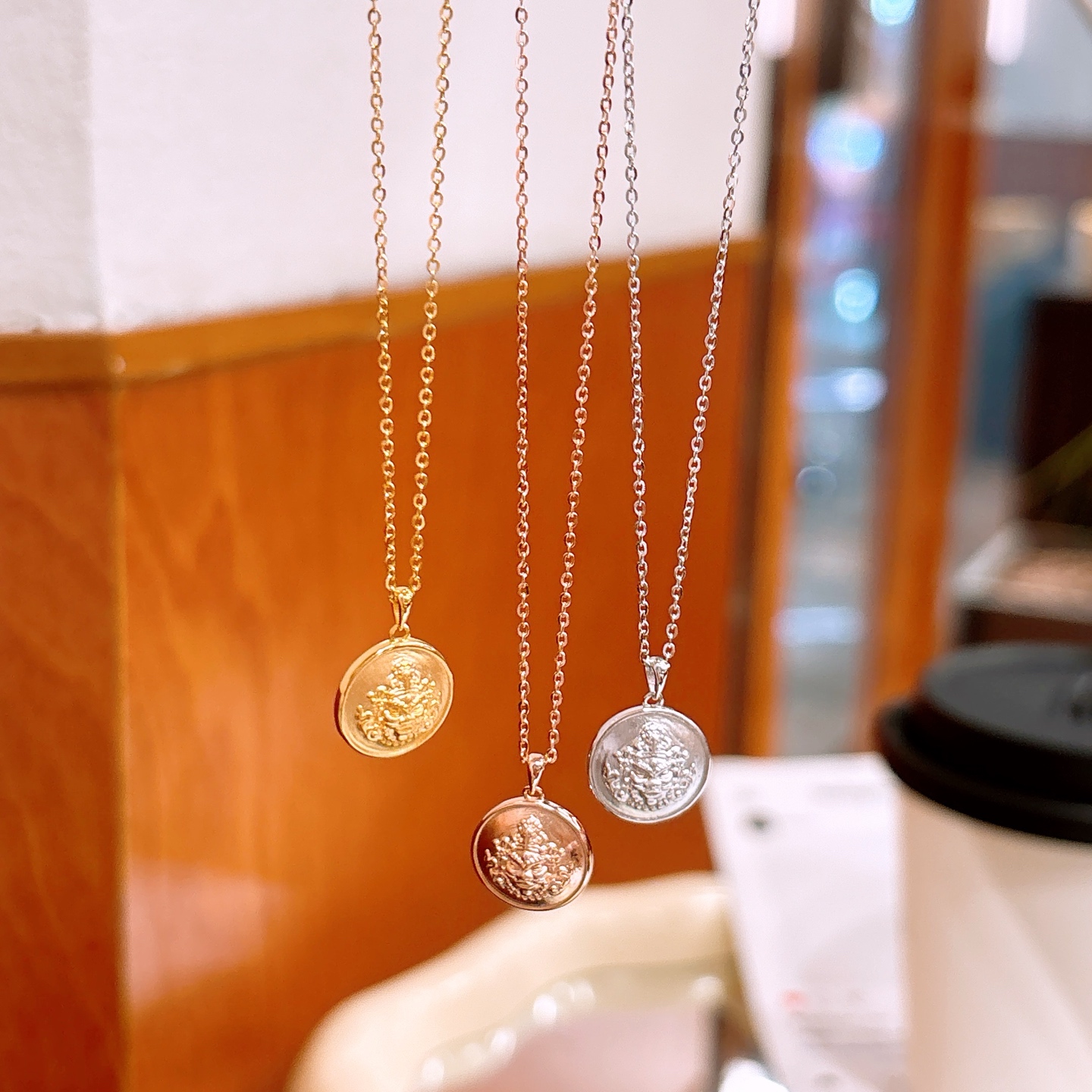 Fine Silver Necklace Fashion Valentine's Day Gold