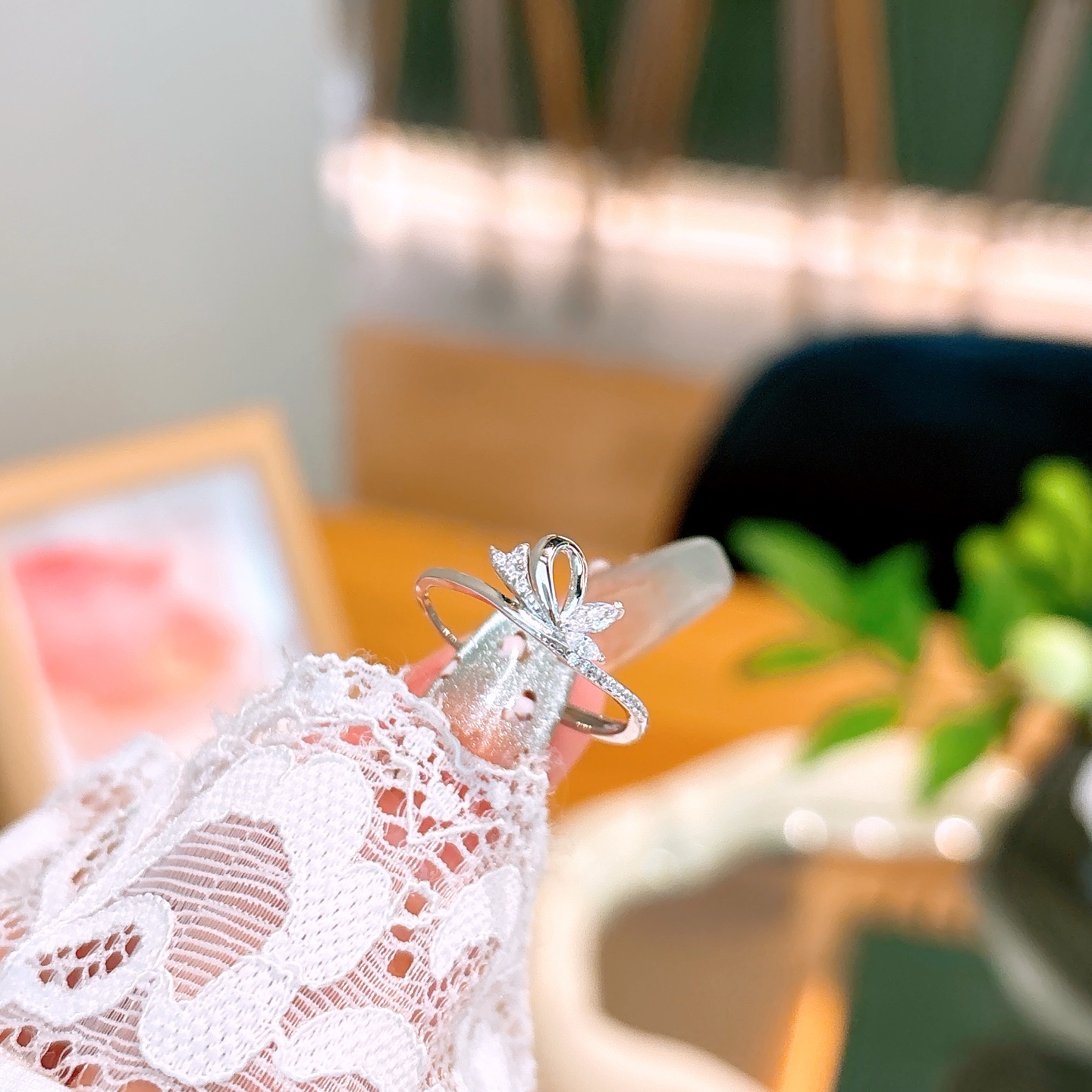 可愛いファインシルバーリングシルバー 自分へのご褒美