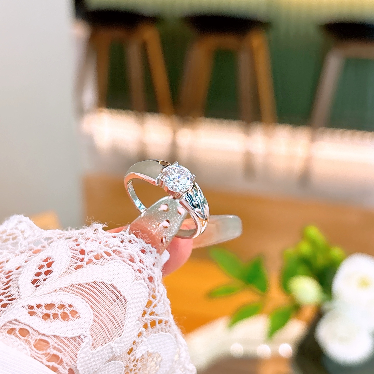 知性的S925スターリングシルバーリングゴールド 父の日