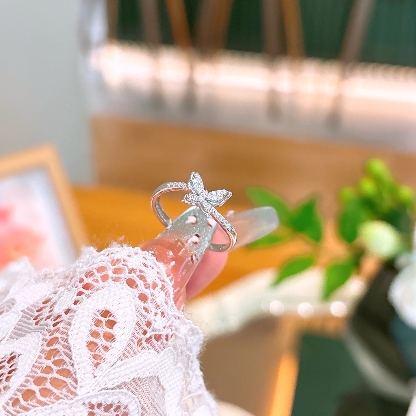 ガーリーアレルギー対応シルバーリングゴールド ギフト