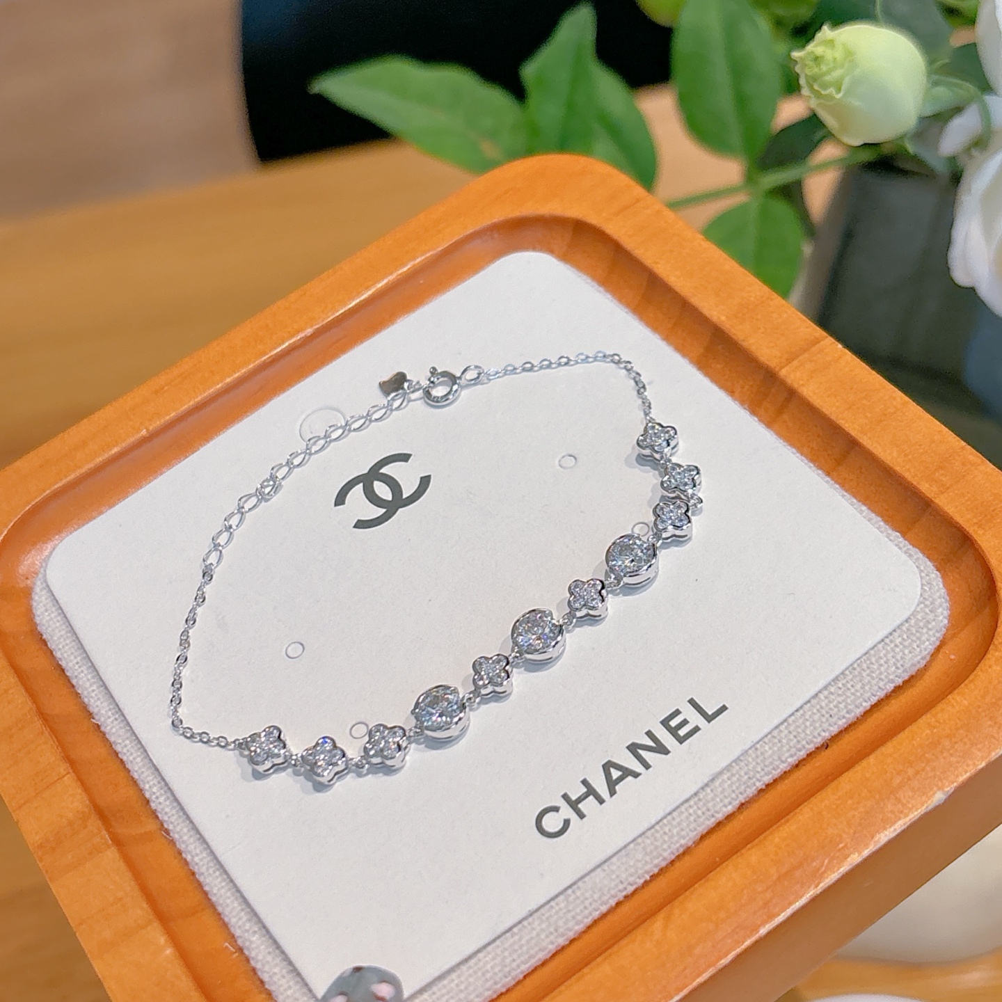 Low Allergy Silver Moissanite Bracelet Gentle Date Night Silver