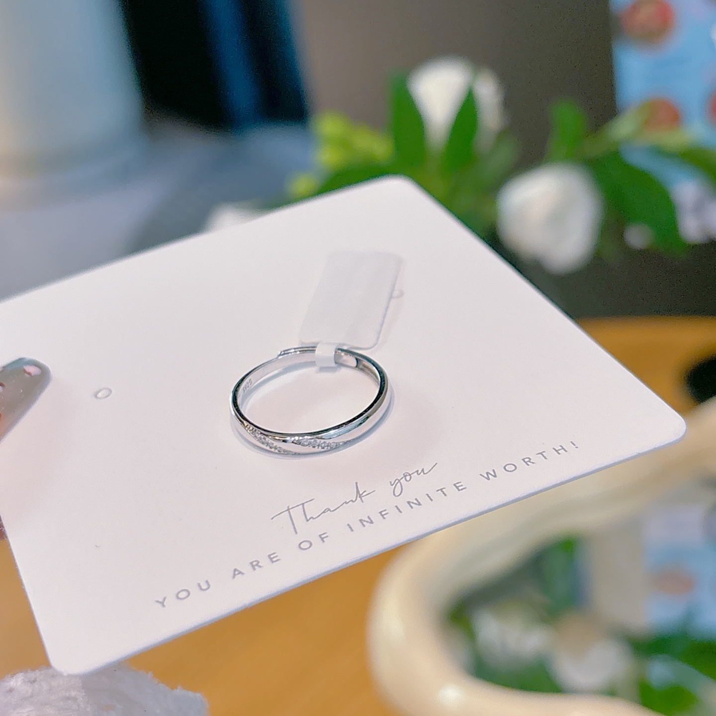 Low Allergy Silver Ring Dainty Confession Silver