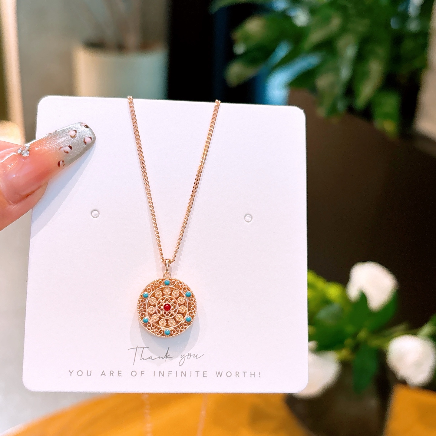 Solid Silver Necklace Gentle Office Silver