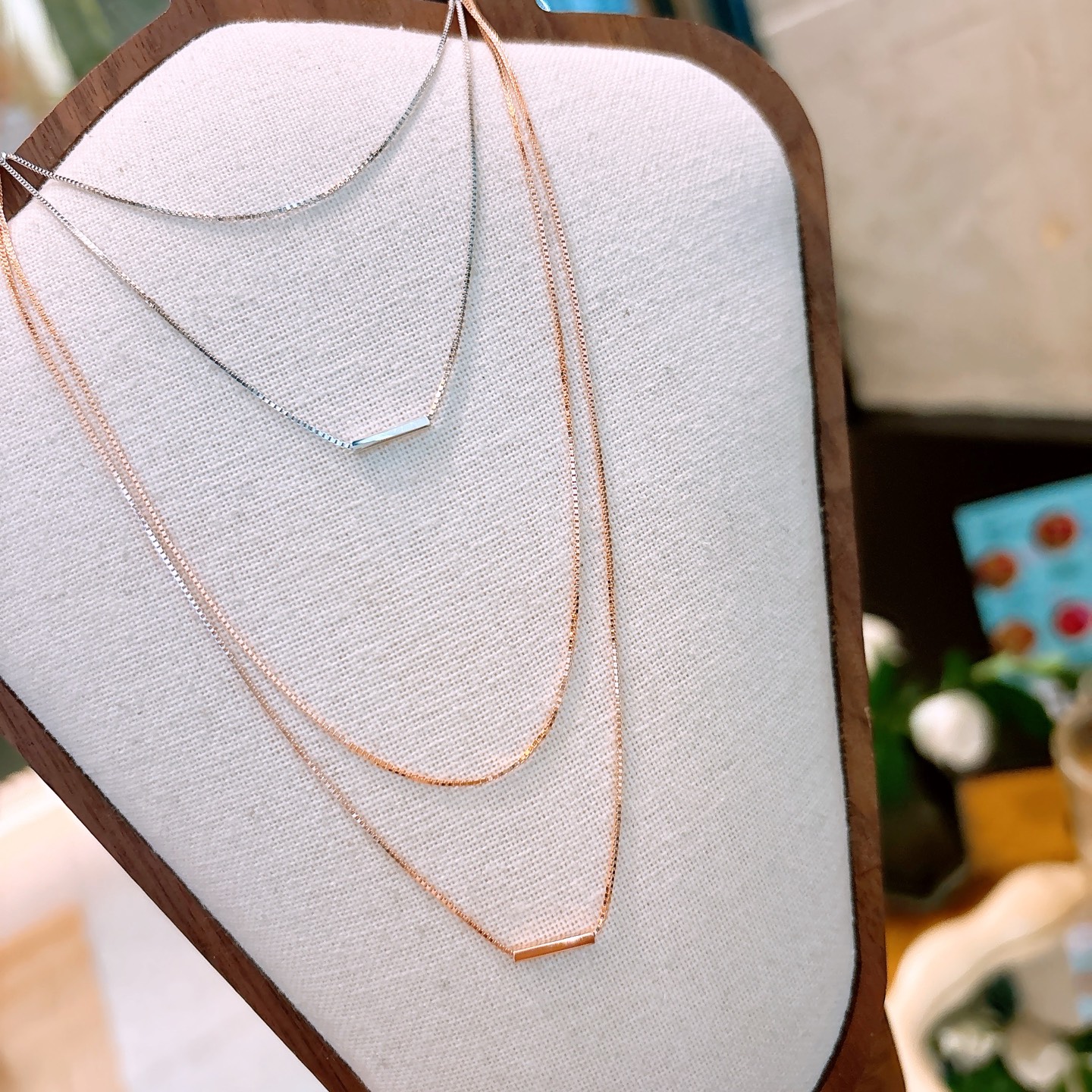 Solid Silver Necklace Light Luxury Graduation Gold