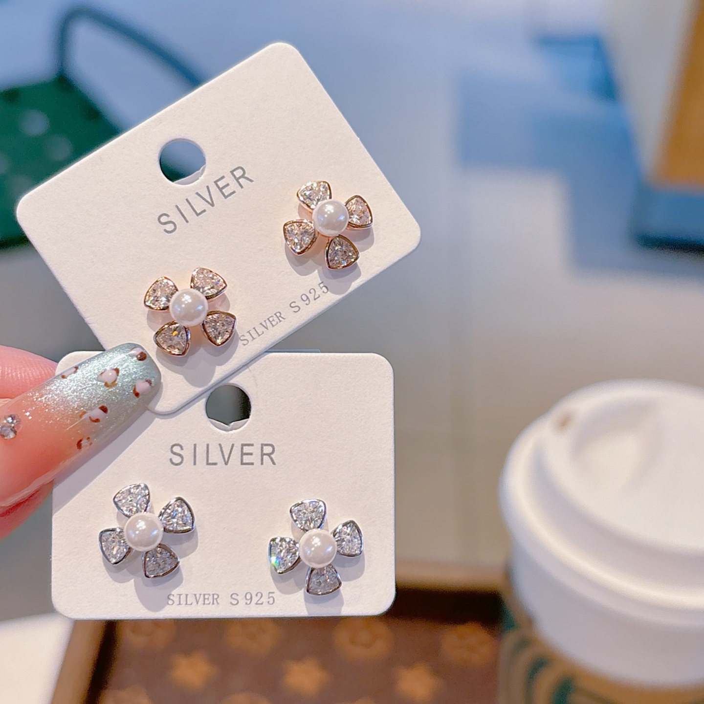 Solid Silver Earrings Romantic Date Night Gold