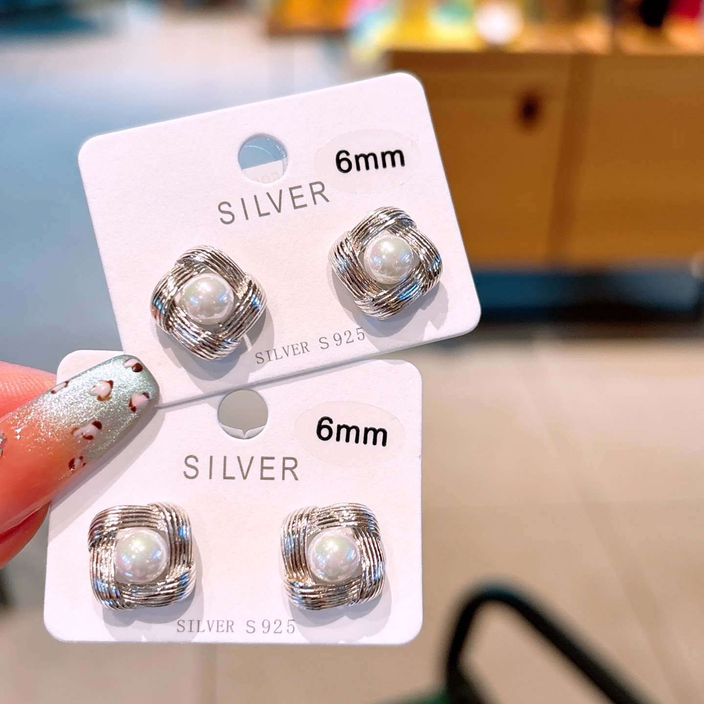 Solid Silver Earrings Light Luxury Birthday Silver