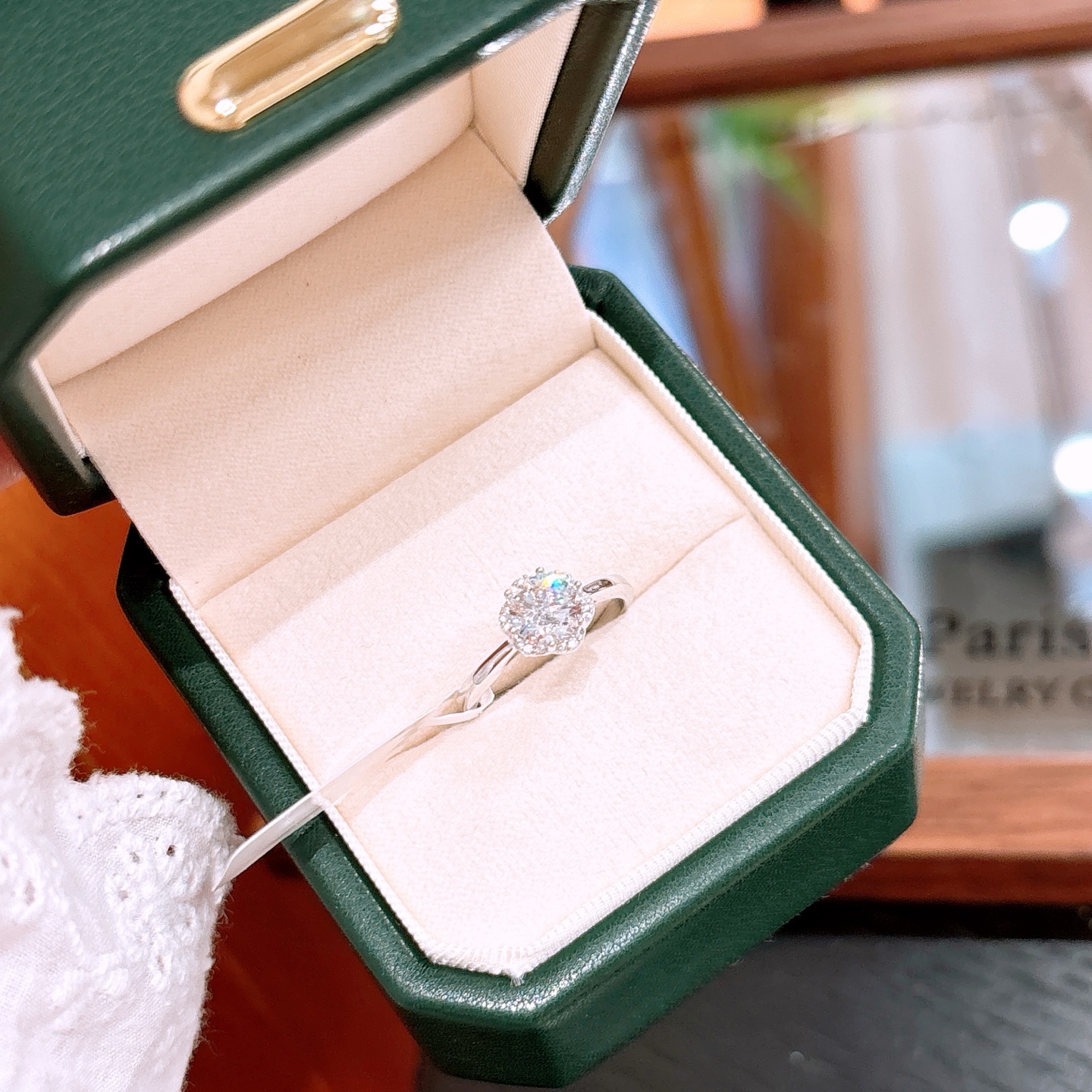 925 Silver Ring Sweet & Cool Travel Gold