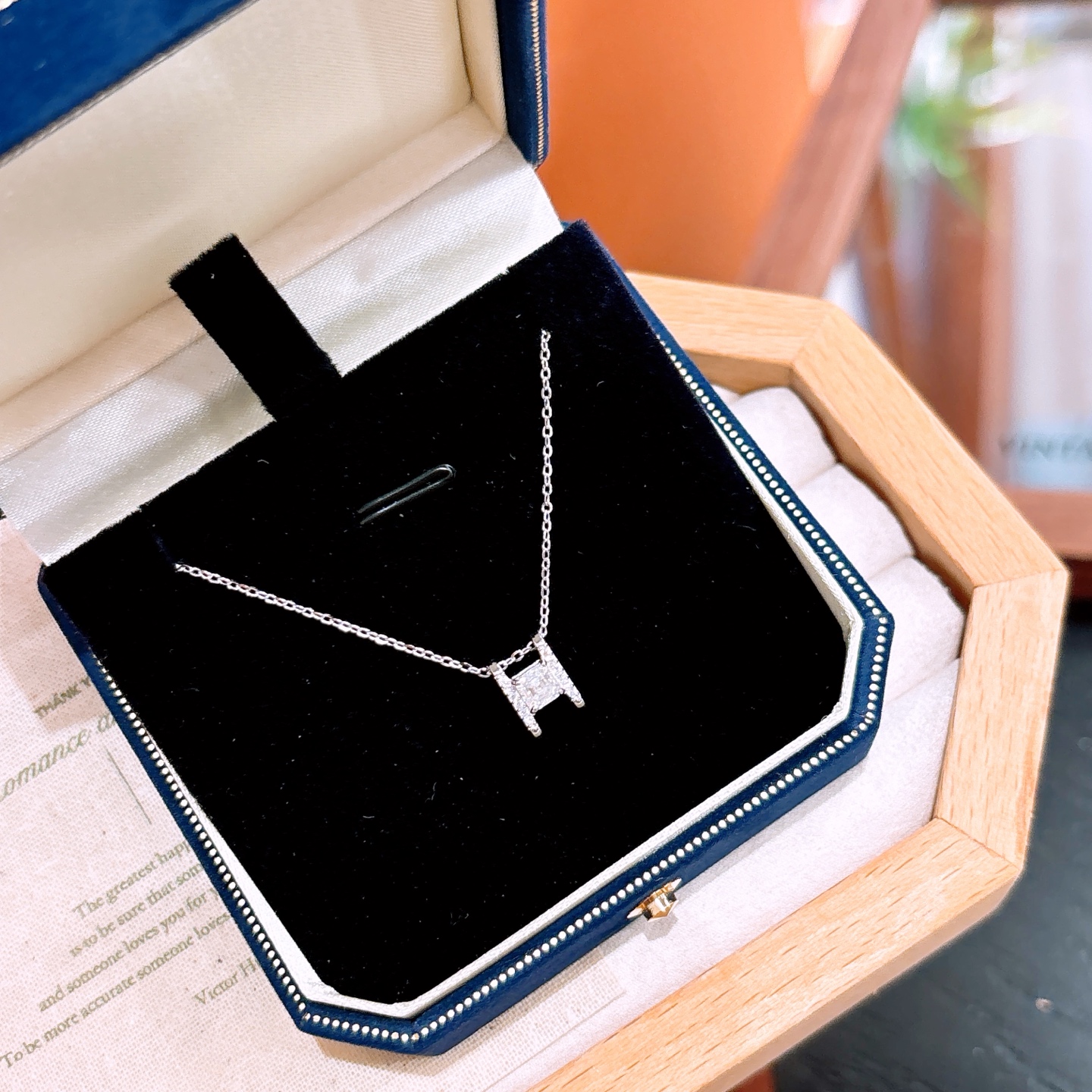 Solid Silver Moissanite Necklace Sweet & Cool Valentine's Day Silver