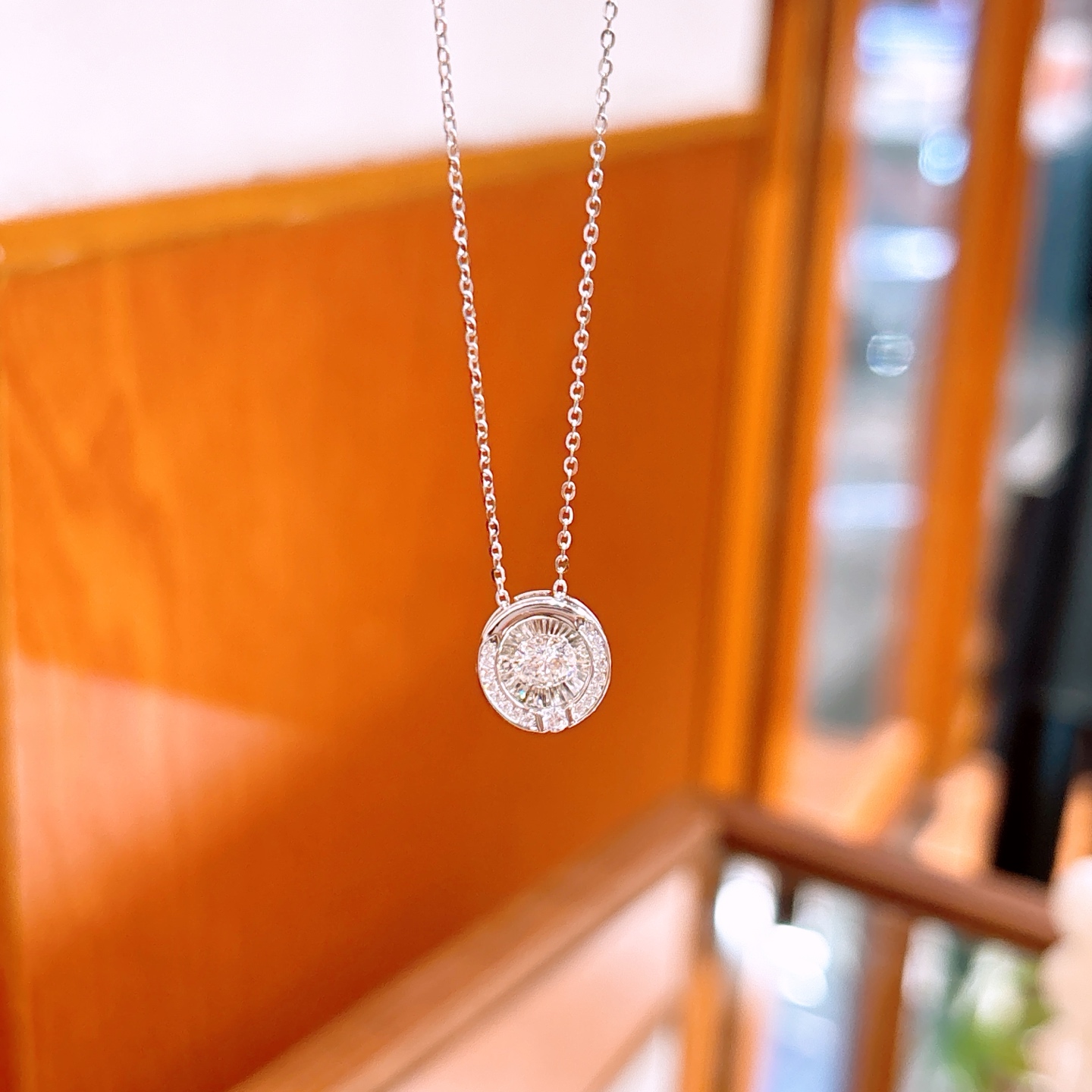 High Polish Silver Moissanite Necklace Ins Style Self-love Gold