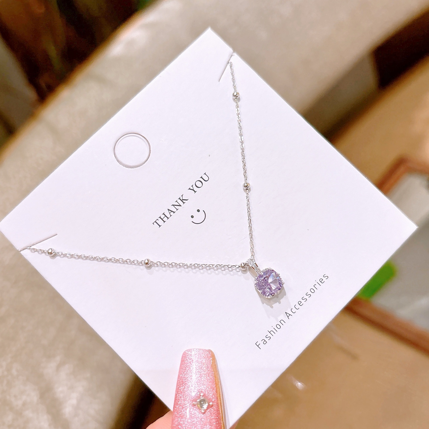 High Polish Silver Necklace Dainty Bestie Gift Gold