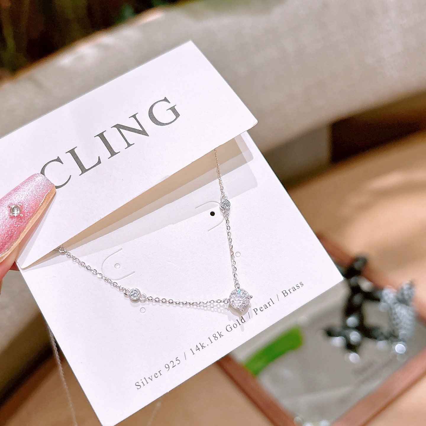 Solid Silver Necklace Fashion Self-love Silver