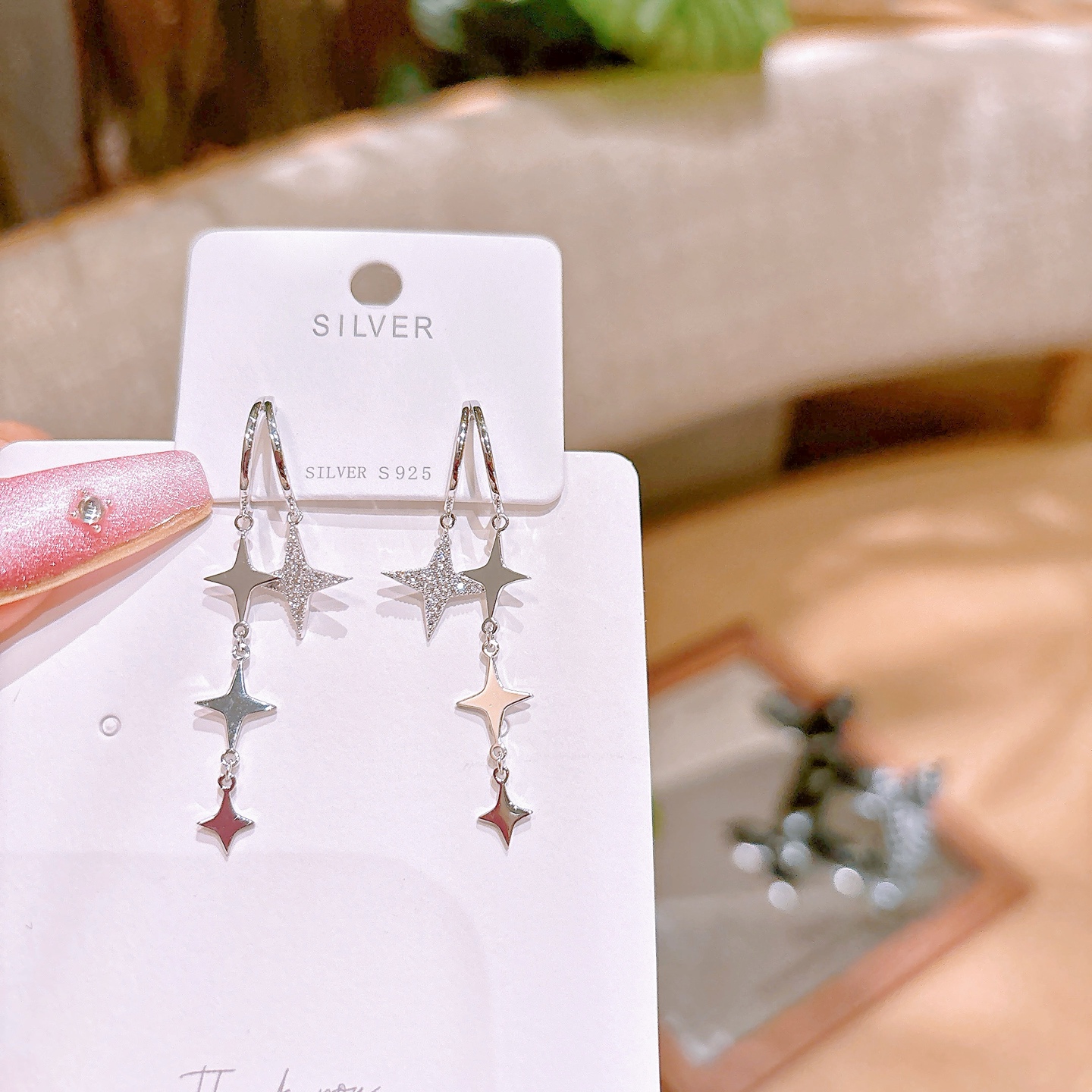 知性的ニッケル無添加銀イヤリングゴールド 母の日