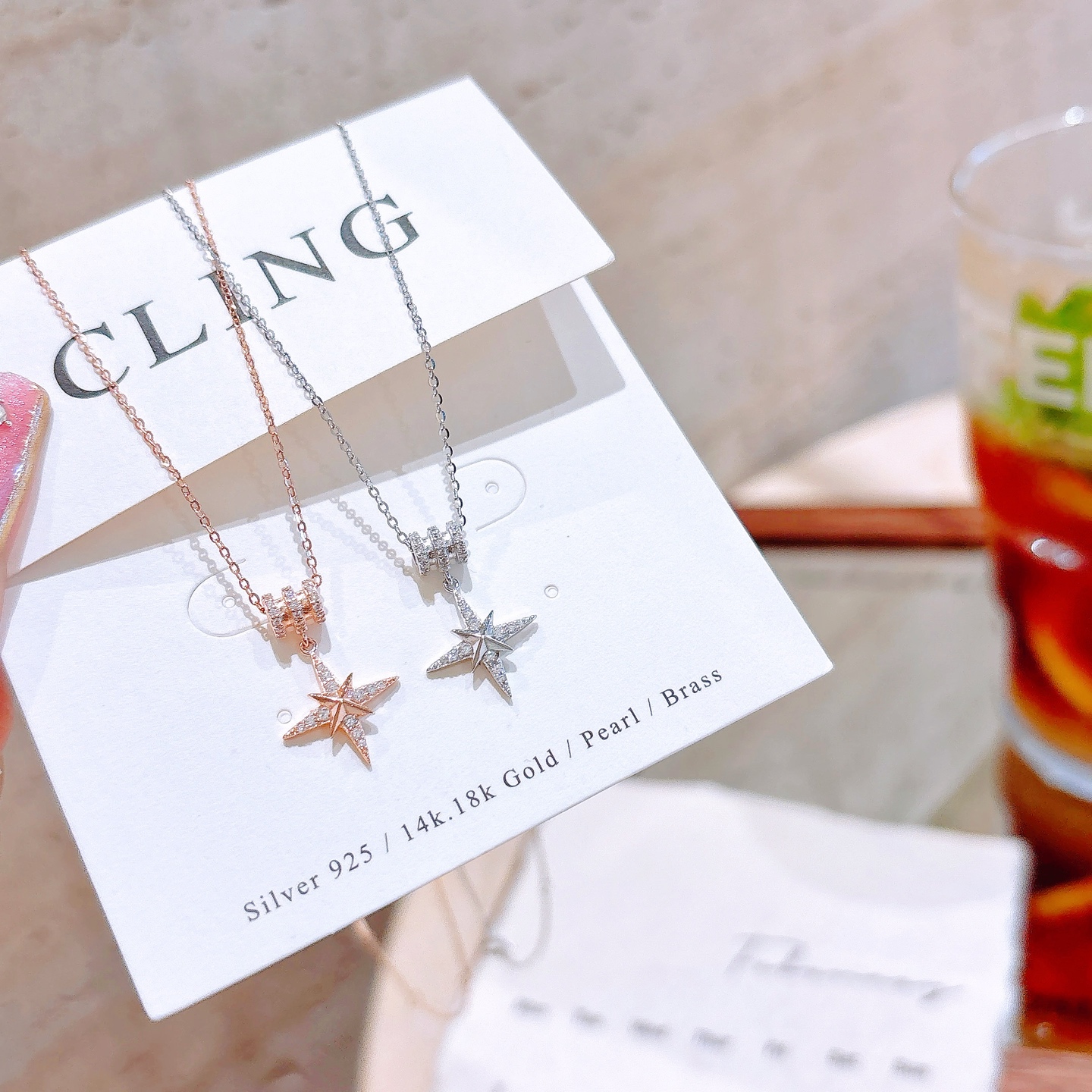 ロマンチックニッケル無添加銀ネックレスゴールド 婚姻届提出