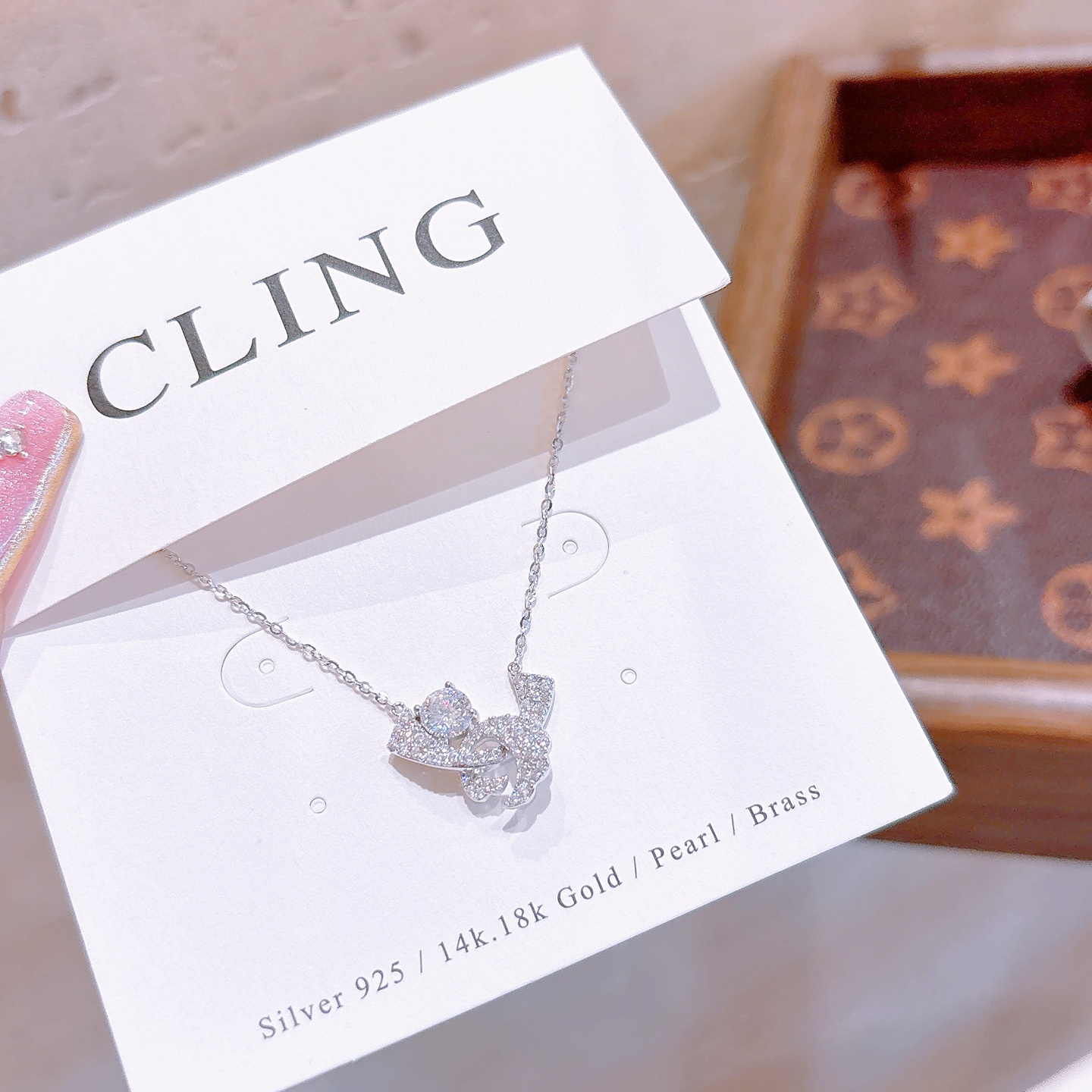 Nickel Free Silver Moissanite Necklace Playful Housewarming Gold