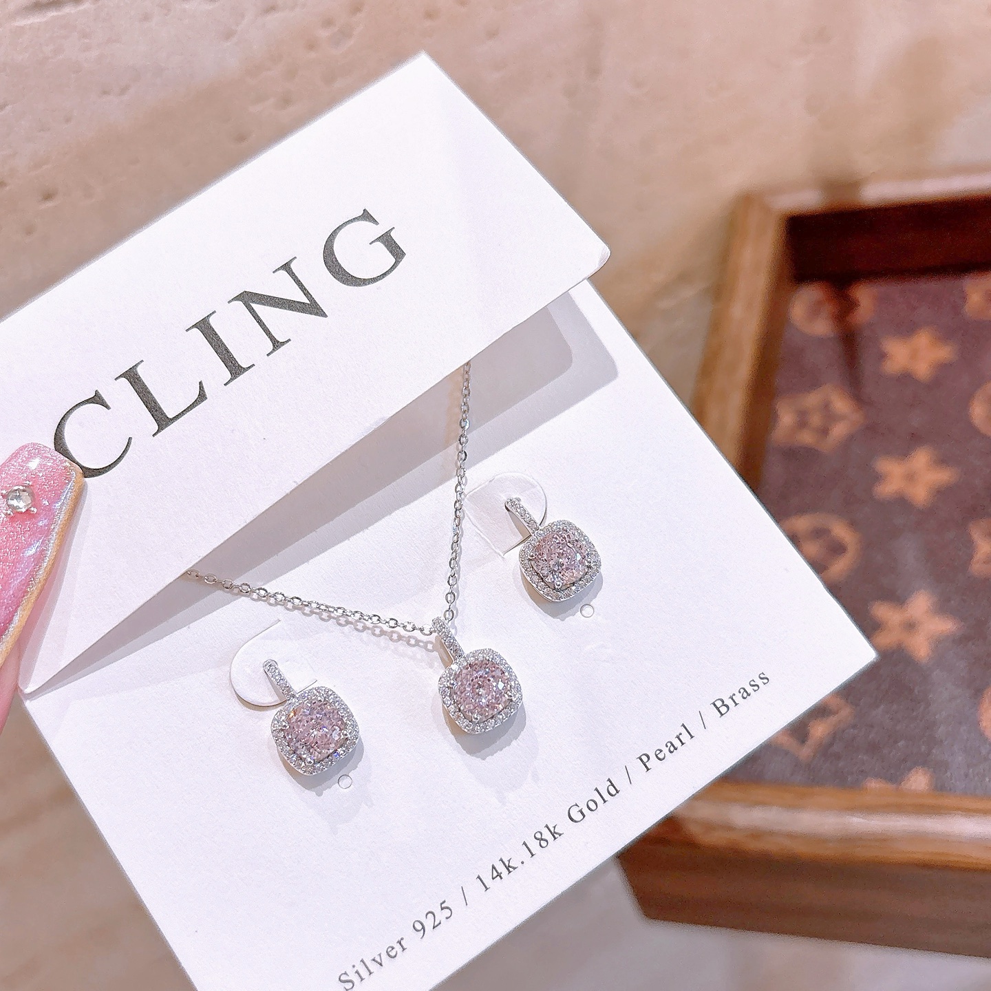 Fine Silver Earrings & Necklace Set Artistic Self-love Silver