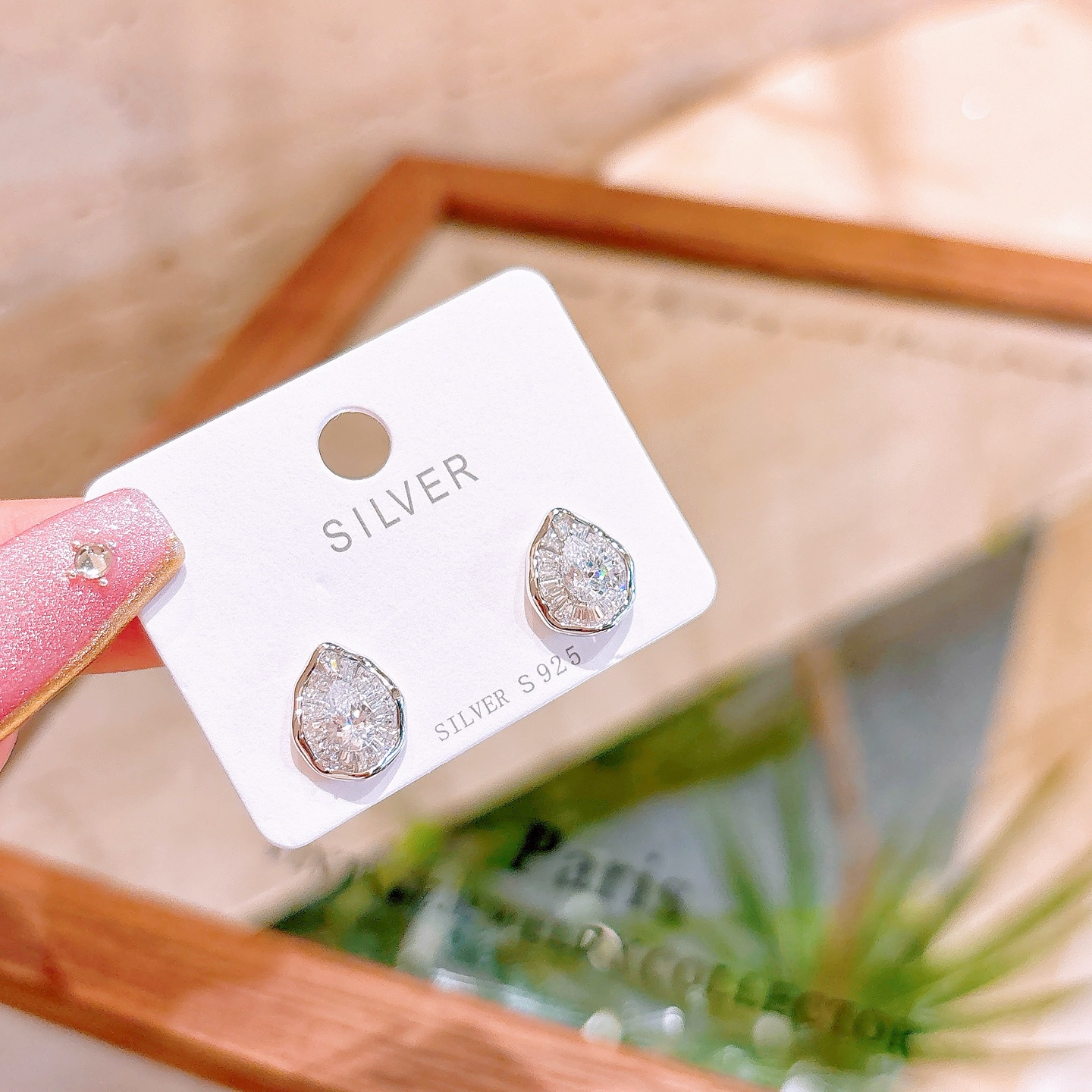 柔らか低アレルギー銀イヤリングゴールド クリスマス