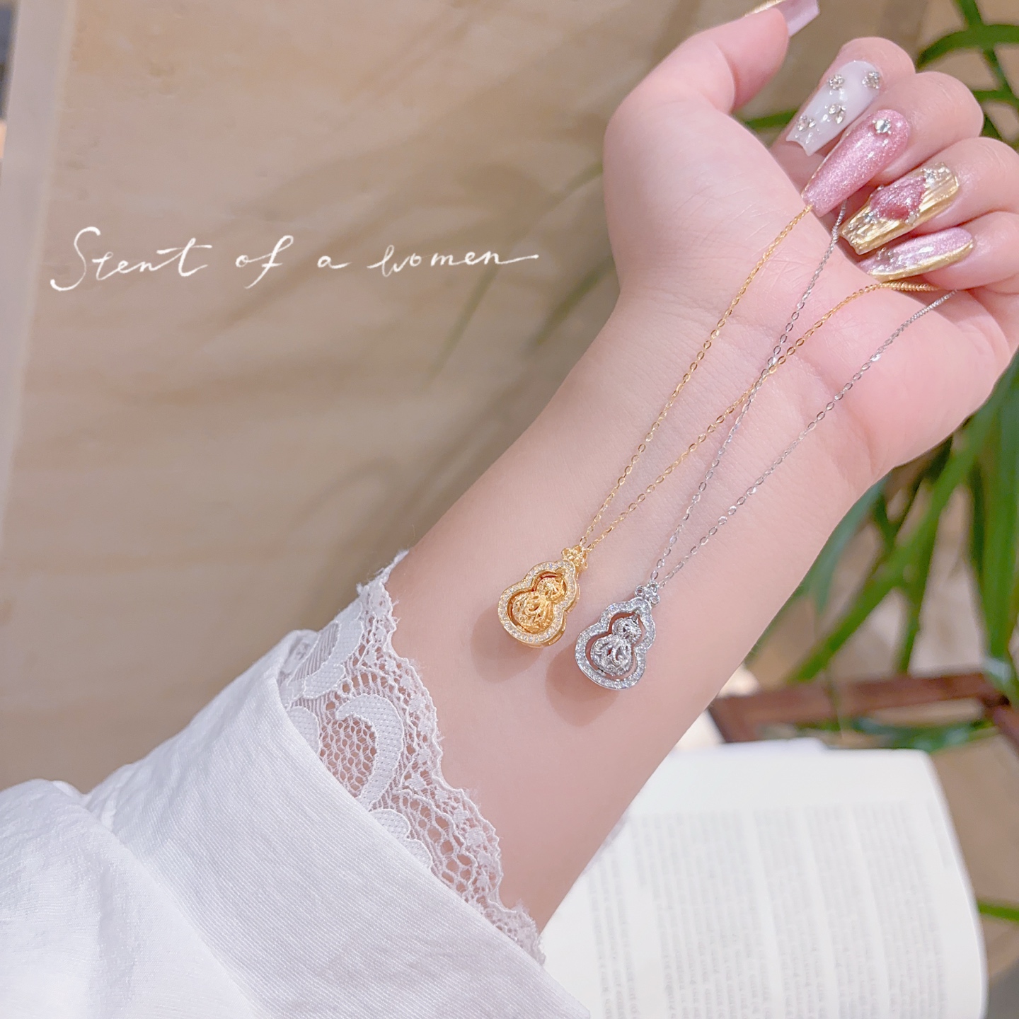 Low Allergy Silver Necklace Unique Date Night Gold