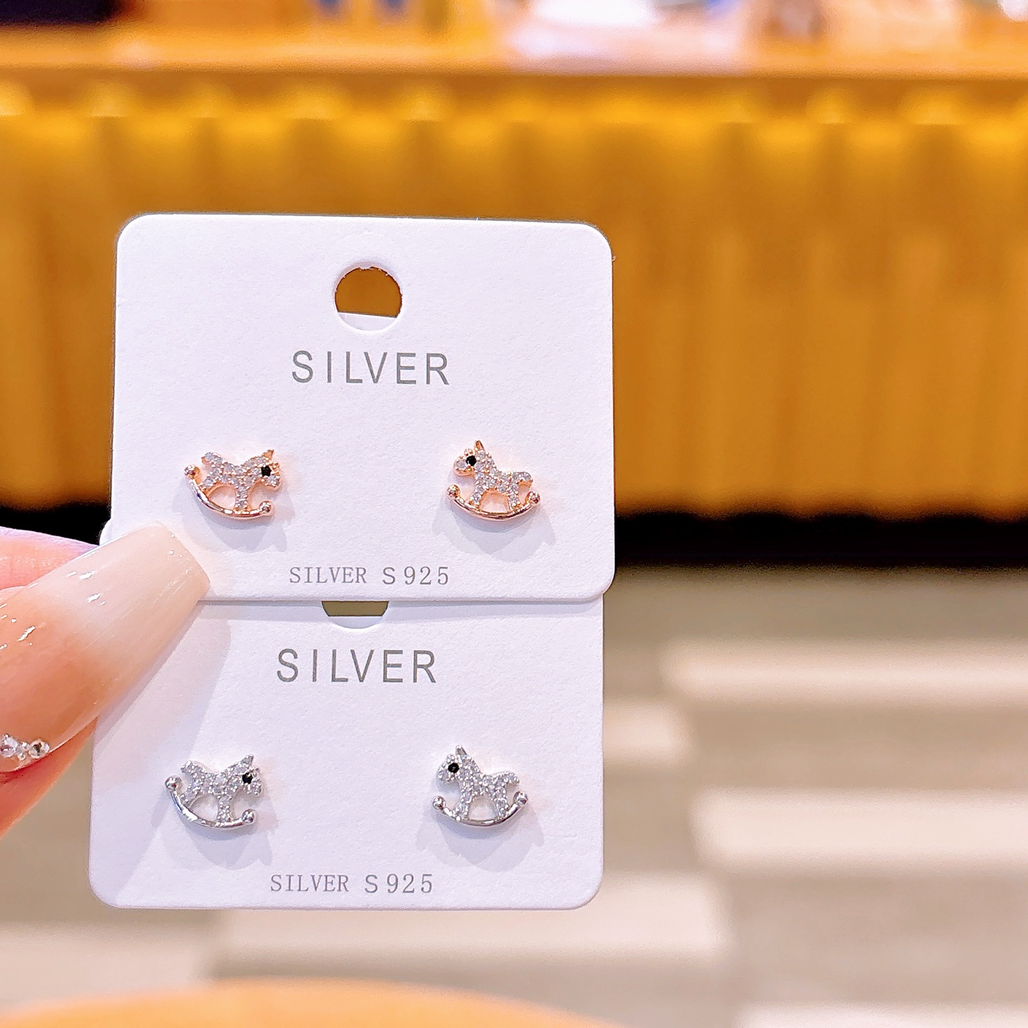 Fine Silver Earrings French Confession Gold