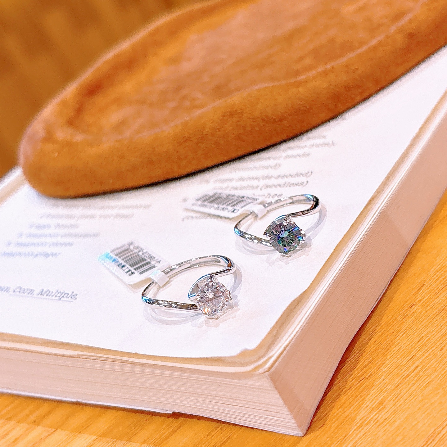 Hypoallergenic Silver Moissanite Ring Korean Style Wedding Favor