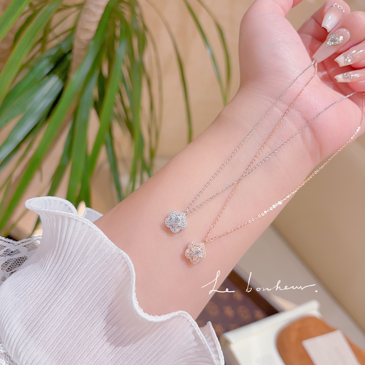 Hypoallergenic Silver Necklace Forest Graduation Gold