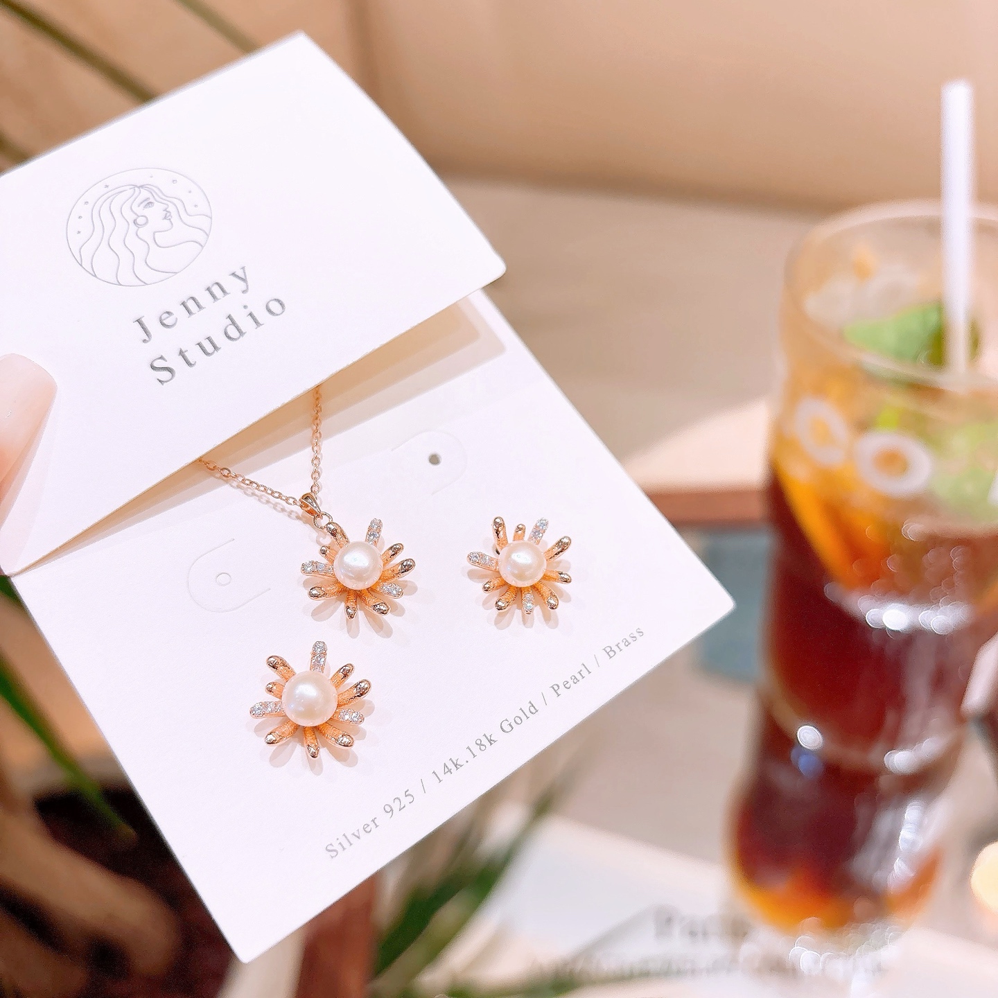 Low Allergy Silver Earrings & Necklace Set Minimalist Gift for Her