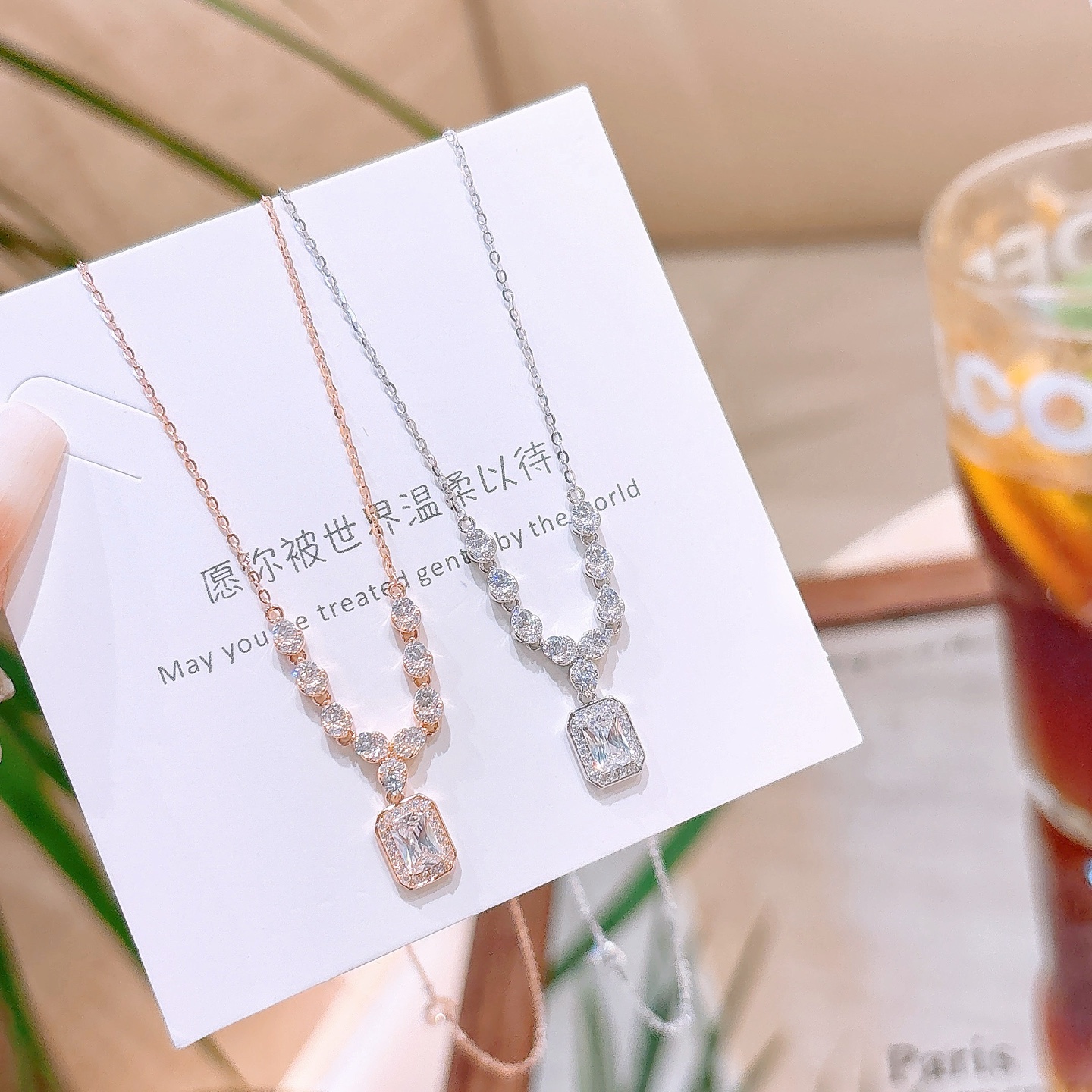 可愛いS925スターリングシルバーネックレスシルバー 新年