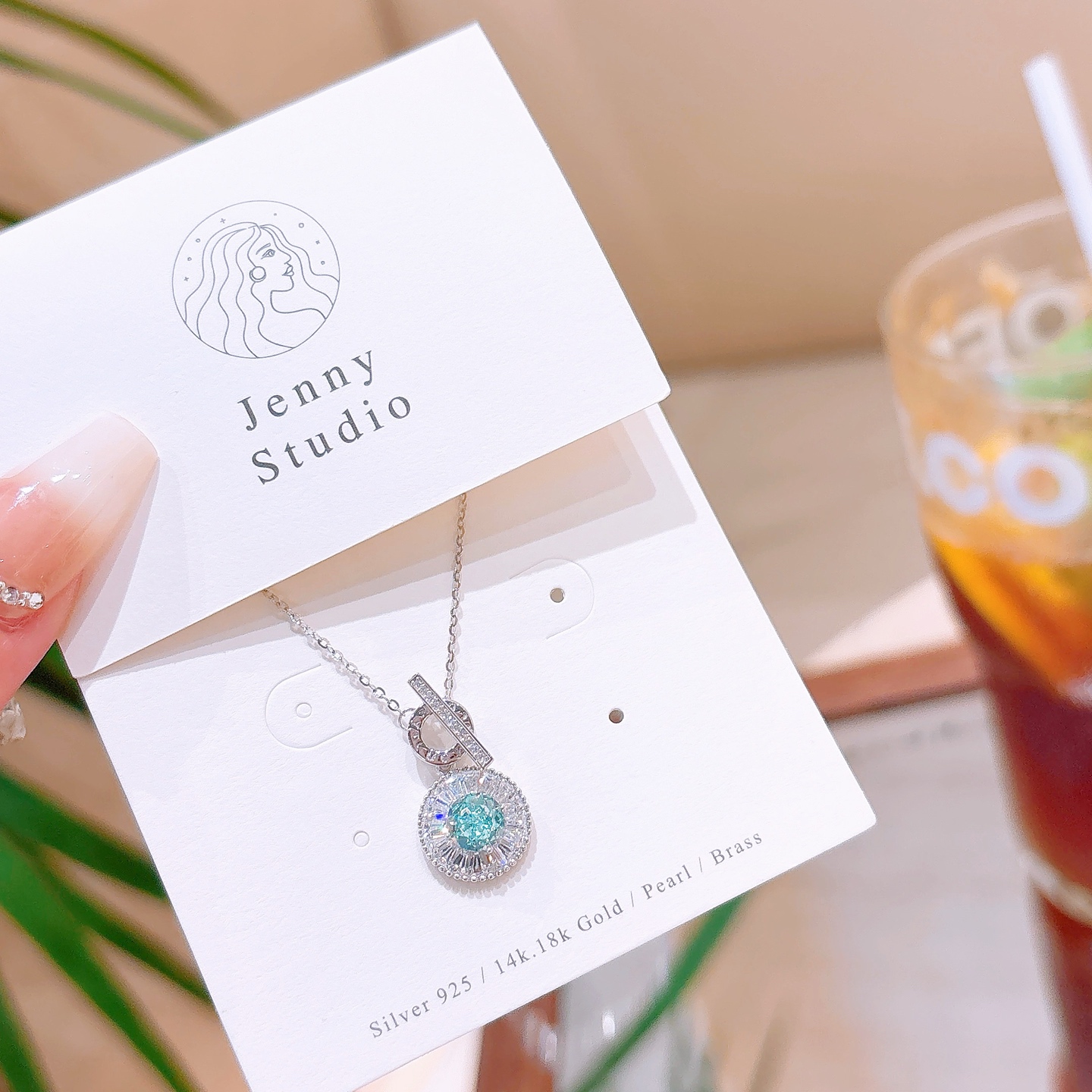 Fine Silver High Carbon Diamond Necklace Chic Travel Gold