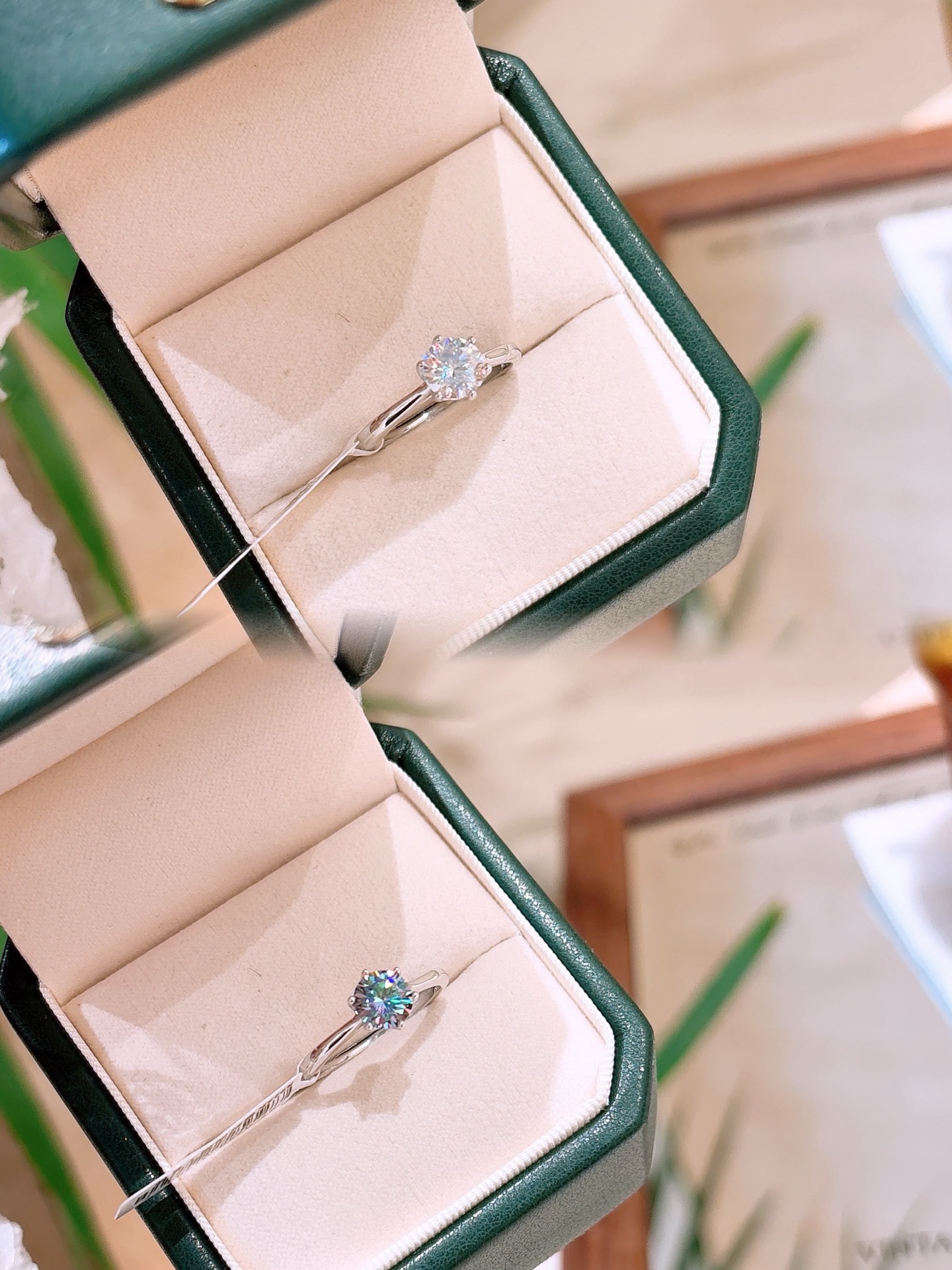 High Polish Silver Moissanite Ring Fresh Banquet Gold