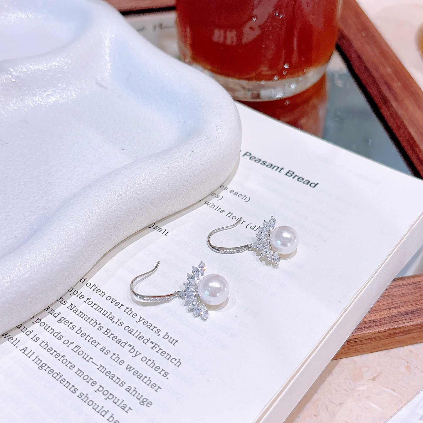 可愛いニッケル無添加銀ドロップ＆スレッドイヤリングシルバー パーティー