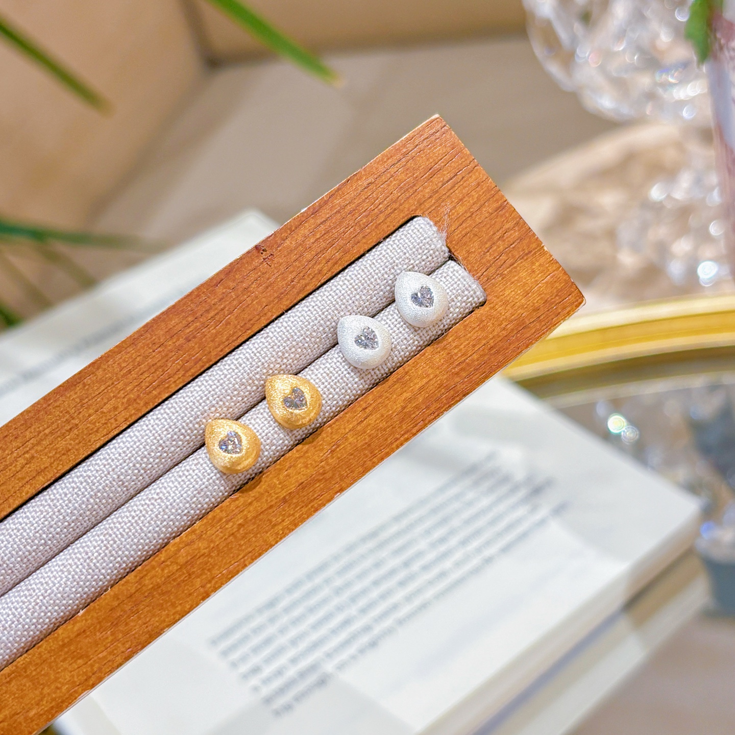 Hypoallergenic Silver Earrings Dainty Gift for Her Gold