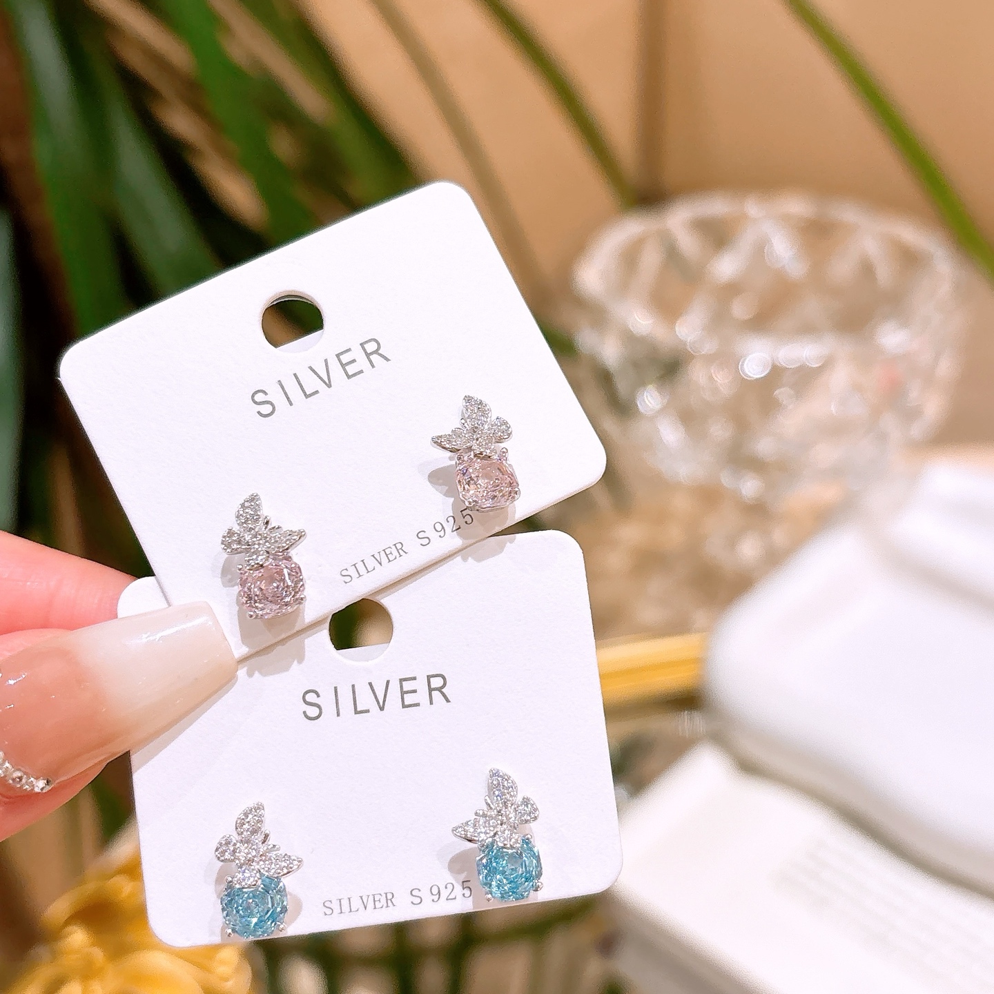 925 Silver Earrings Light Luxury Mother's Birthday Silver