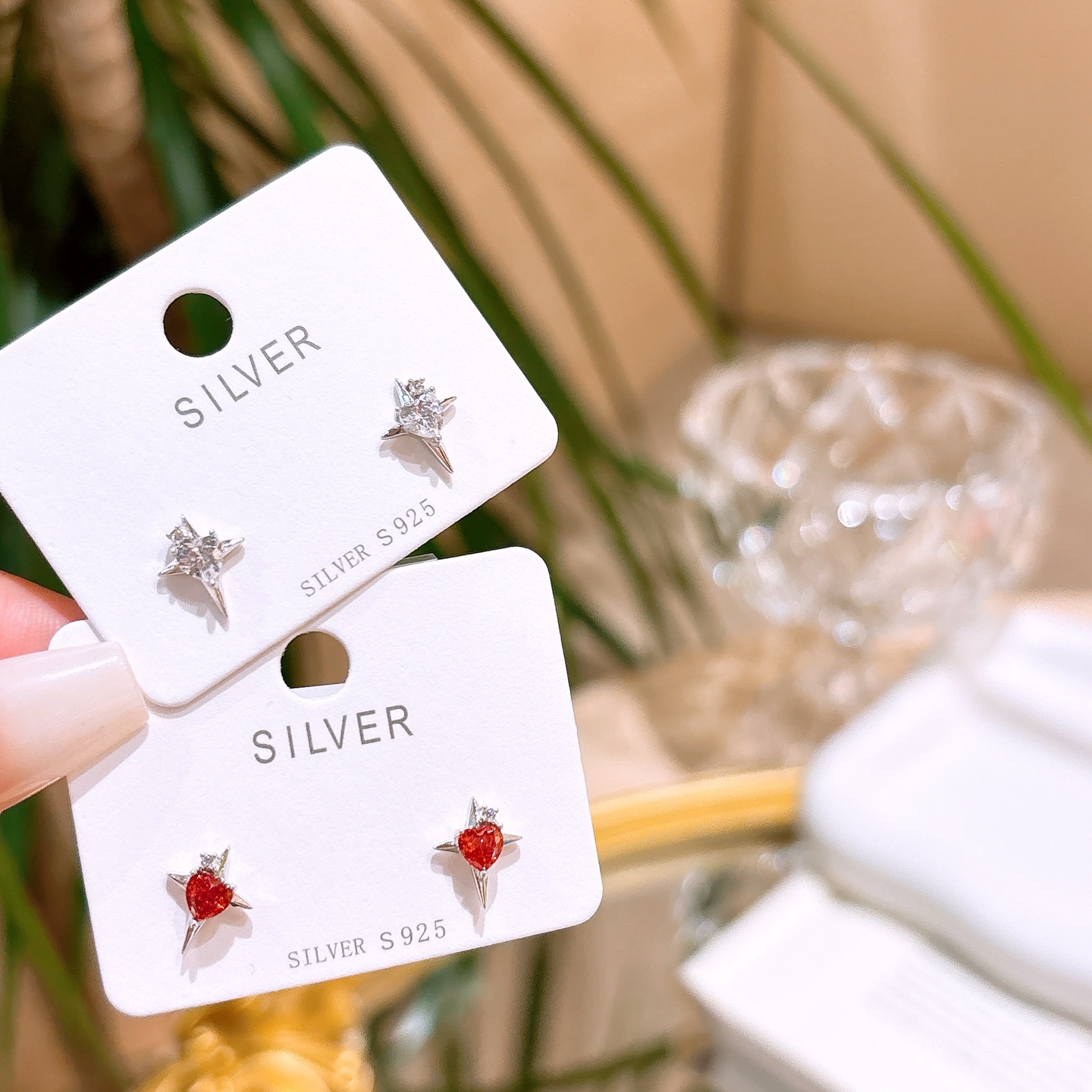 Low Allergy Silver Earrings Premium Confession Gold