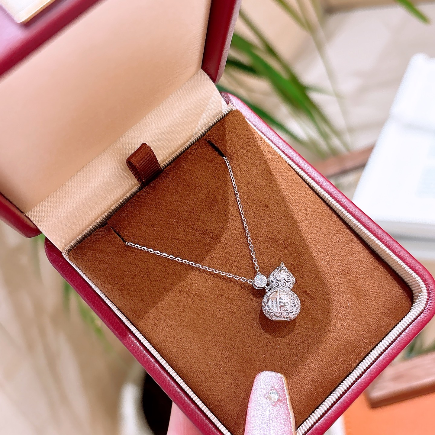 Fine Silver Moissanite Necklace Minimalist Mother's Birthday Silver