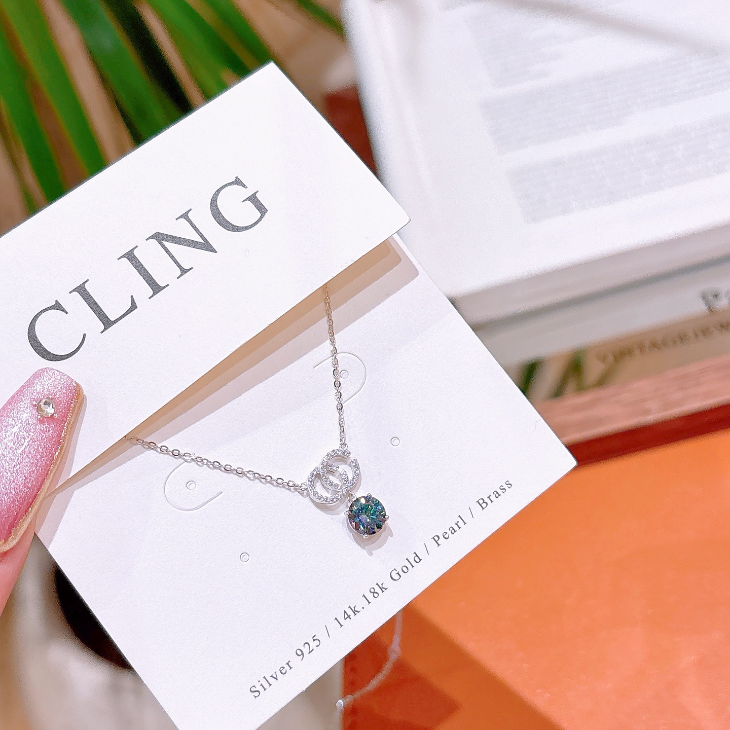 Hypoallergenic Silver Moissanite Necklace Fresh Father's Day Gold