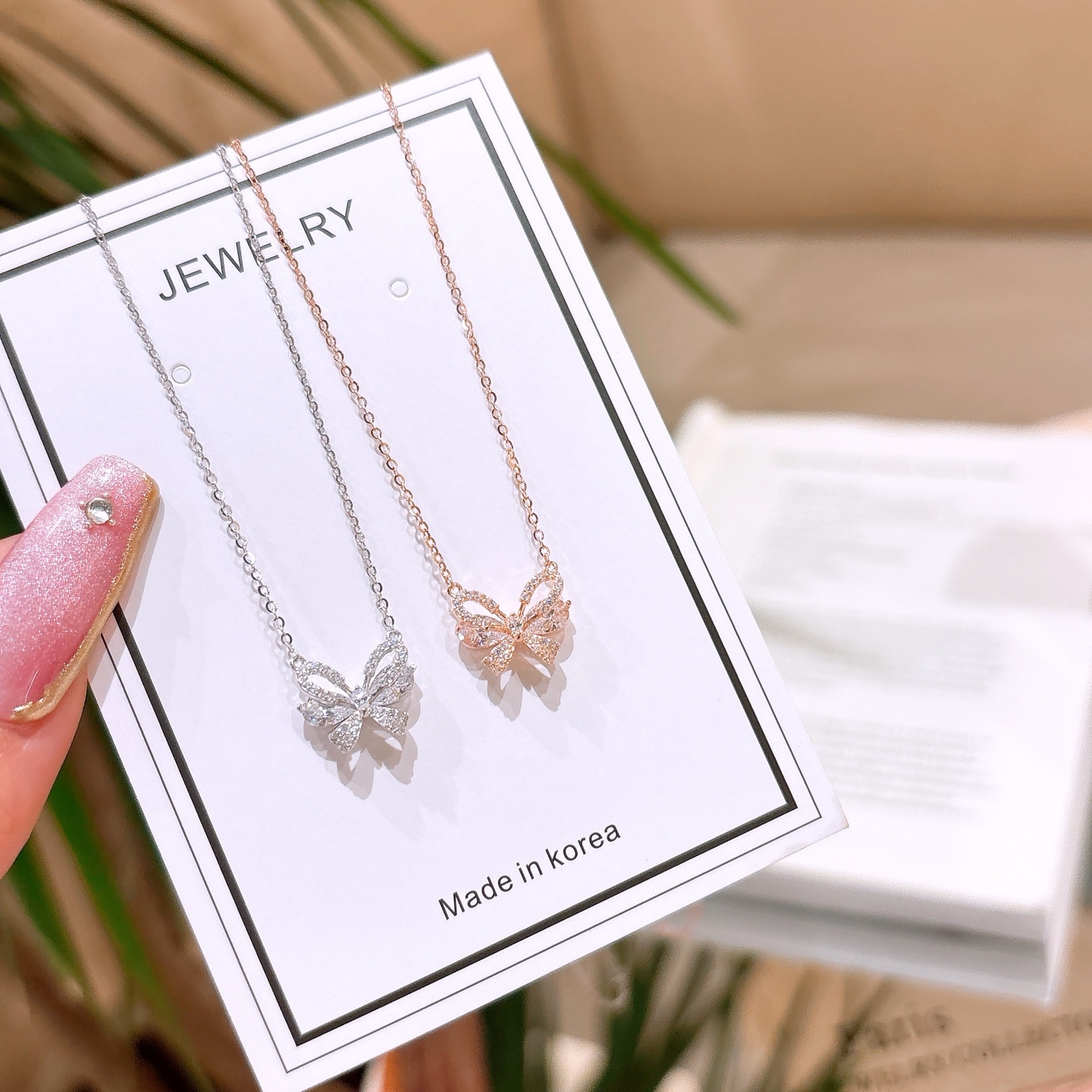 925 Silver Necklace Dainty Valentine's Day Gold