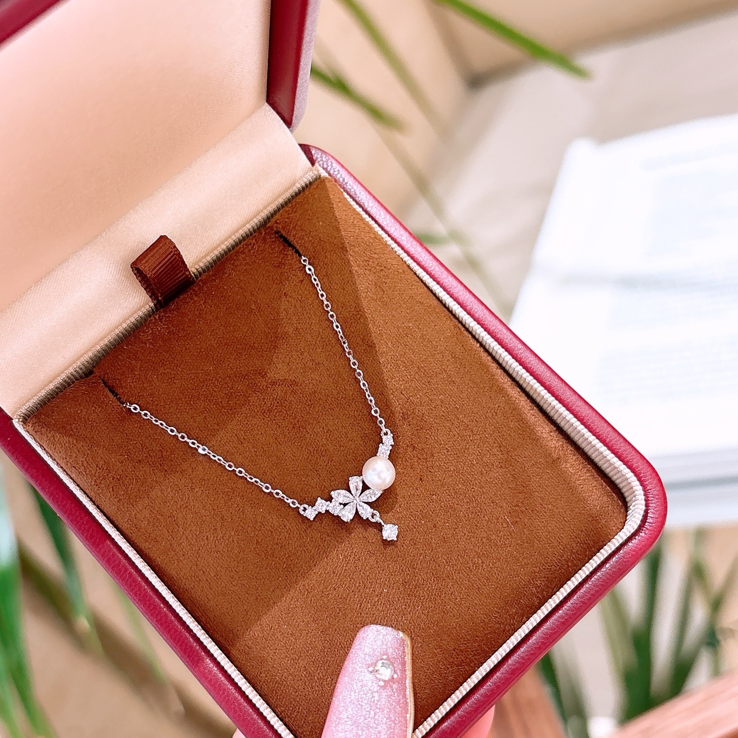 Low Allergy Silver Necklace Vintage Wedding Registration Silver