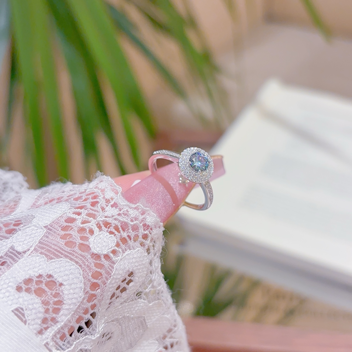 Nickel Free Silver Moissanite Ring Ins Style Wedding Favor Gold