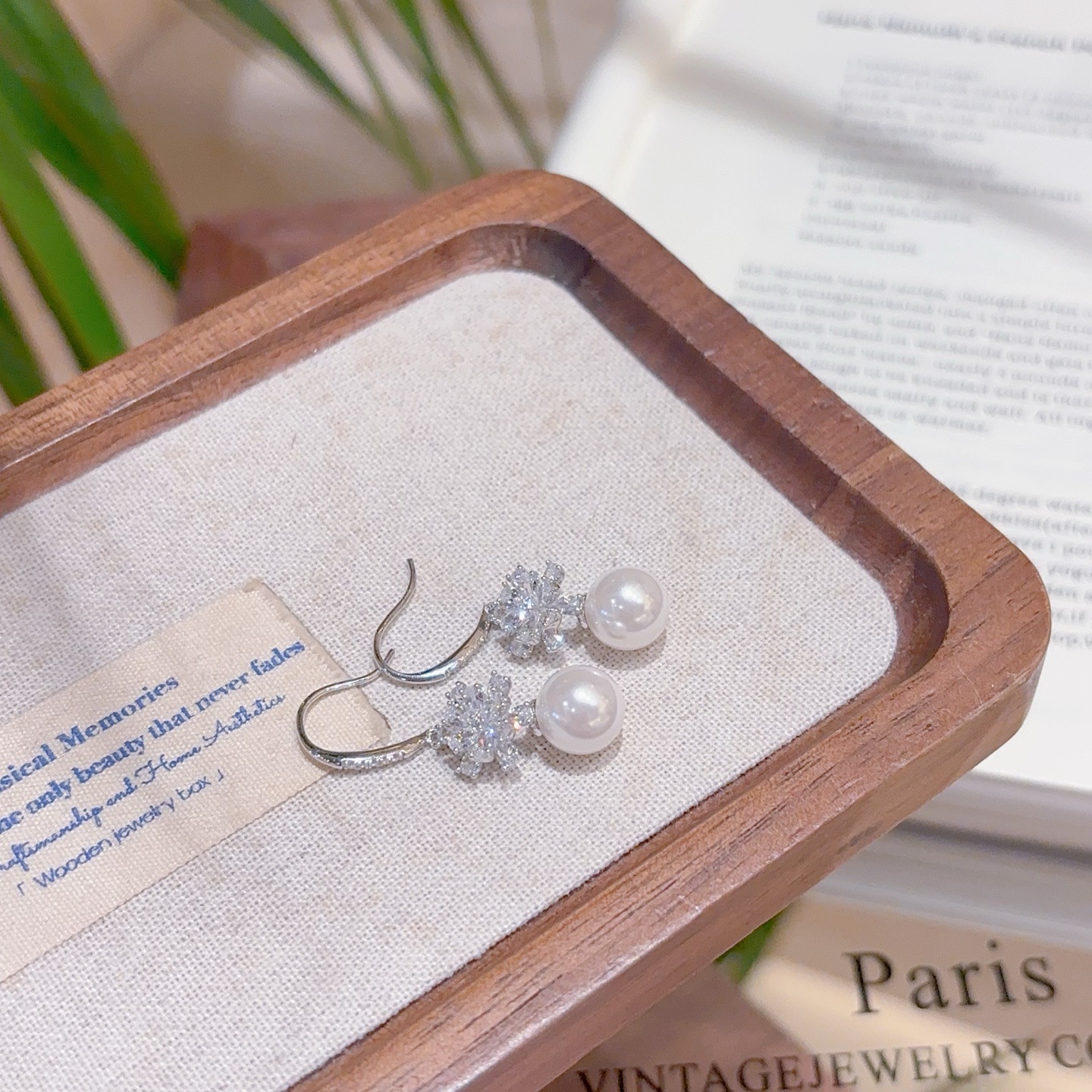 Fine Silver Drop & Thread Earrings Vintage Valentine's Day Gold