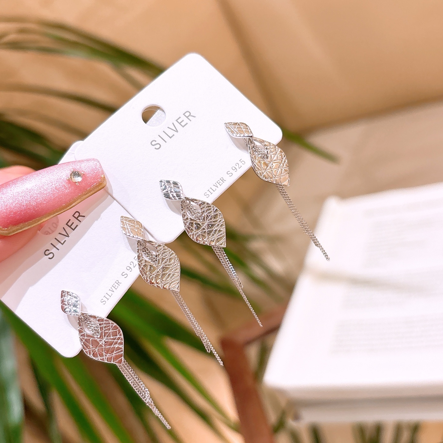 S925 Sterling Silver Earrings Premium Christmas Silver