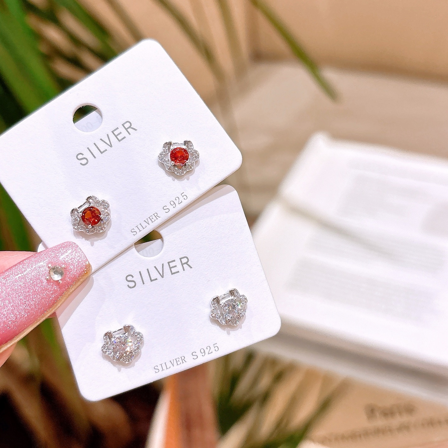 High Polish Silver Earrings Romantic Wedding Registration Gold