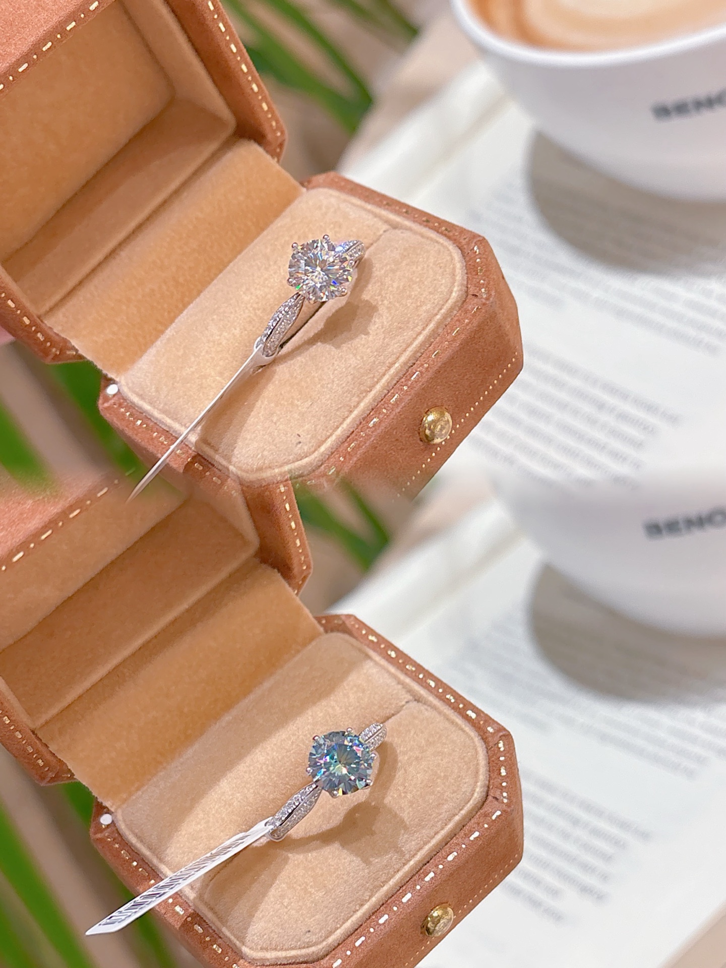 Hypoallergenic Silver Moissanite Ring Fashion Self-love Gold